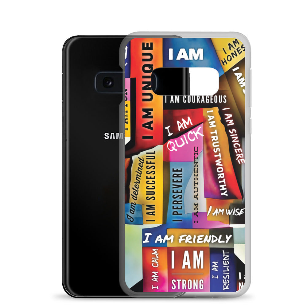 GloWell Designs - Clear Case for Samsung® - Affirmation Quote - I Am