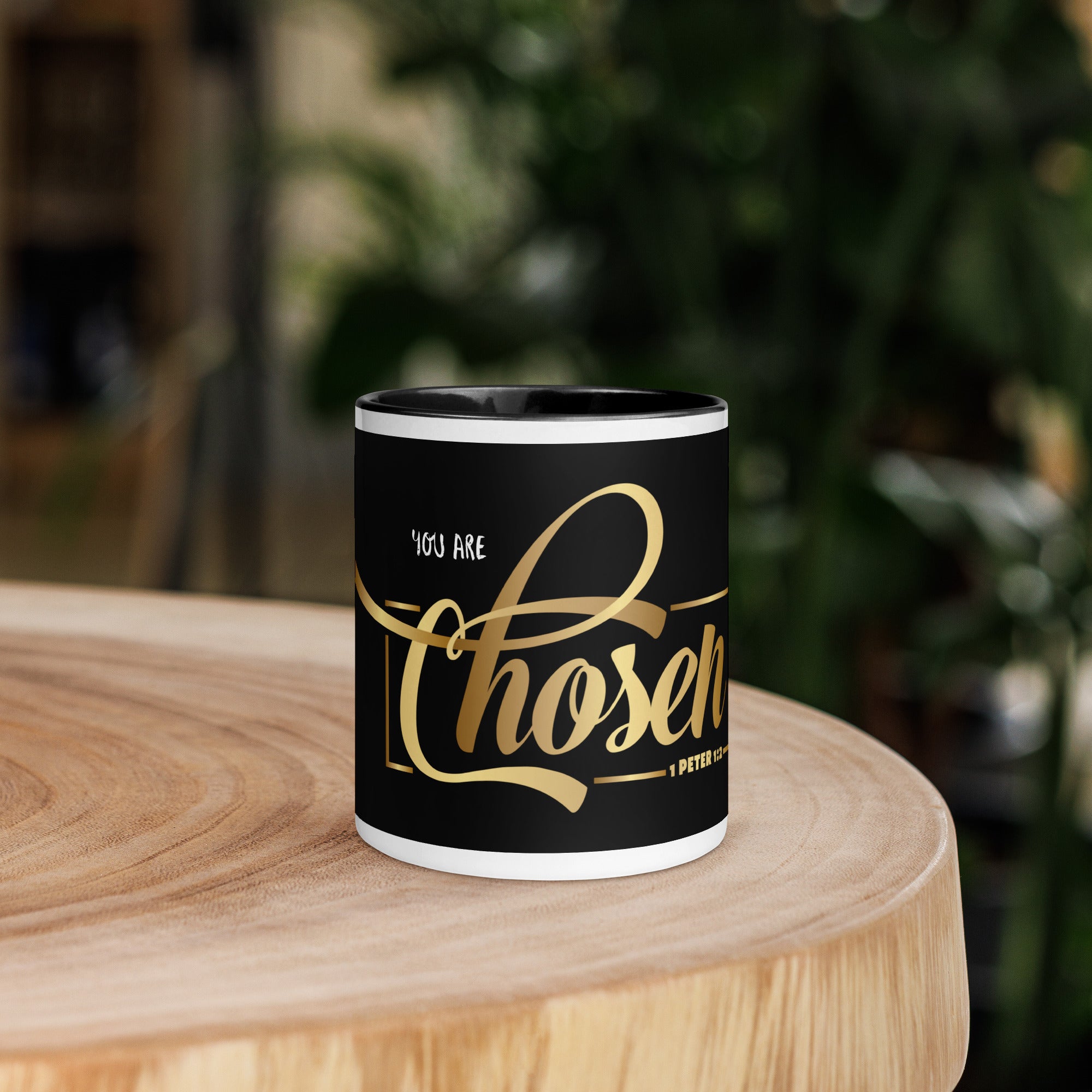 Personalized Mug - Unique Gift Idea - Black & Gold Mug - You are Chosen | GloWell Designs