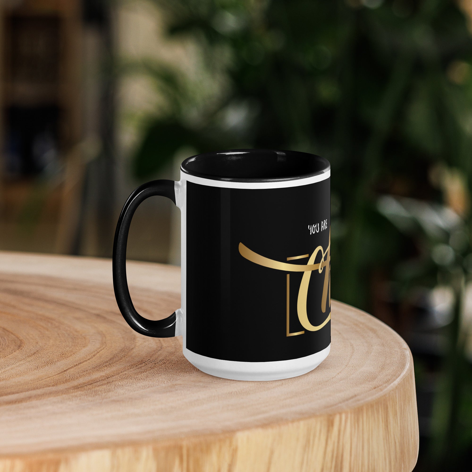 Personalized Mug - Unique Gift Idea - Black & Gold Mug - You are Chosen | GloWell Designs