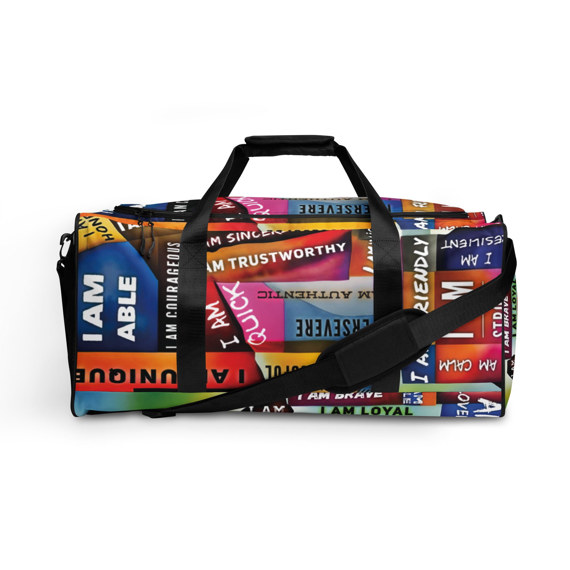 GloWell Designs - Duffle Bag - Affirmation Quote - I Am