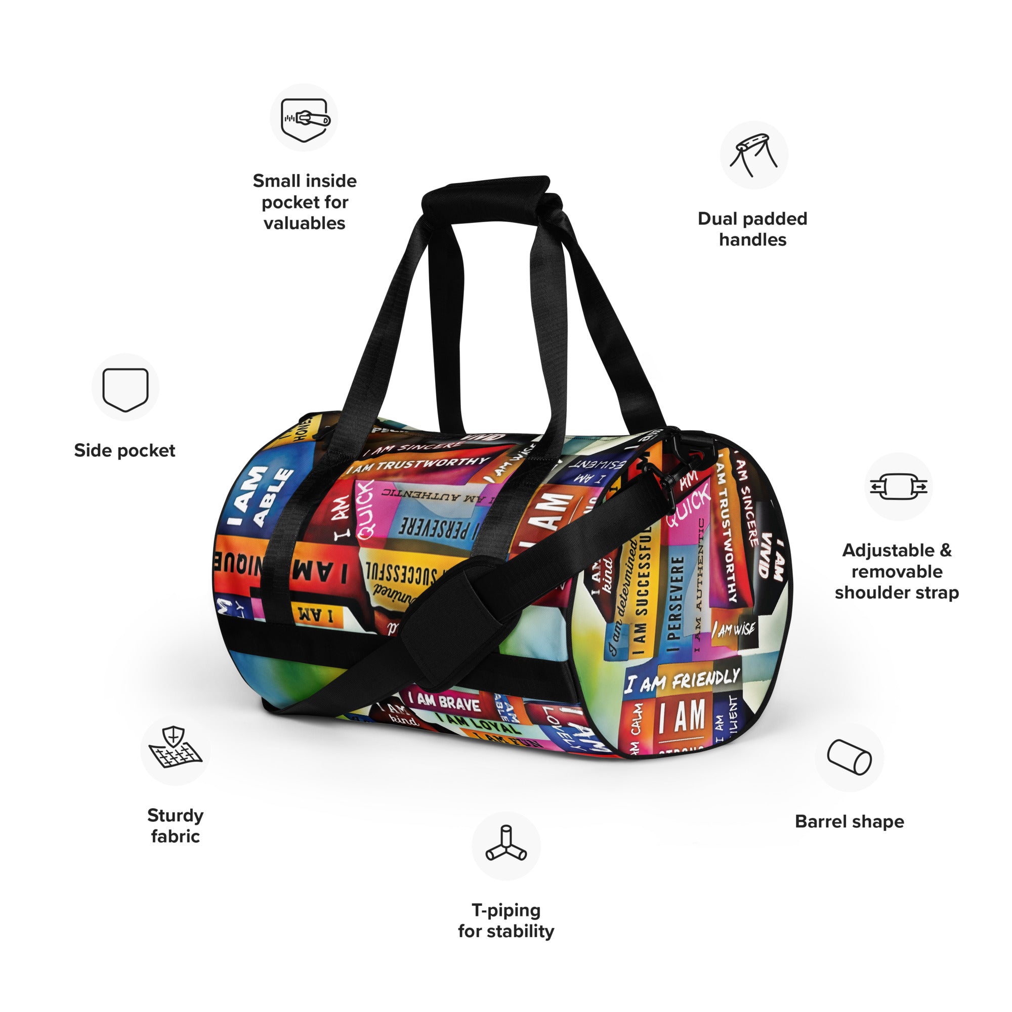 Printed gym outlet bags