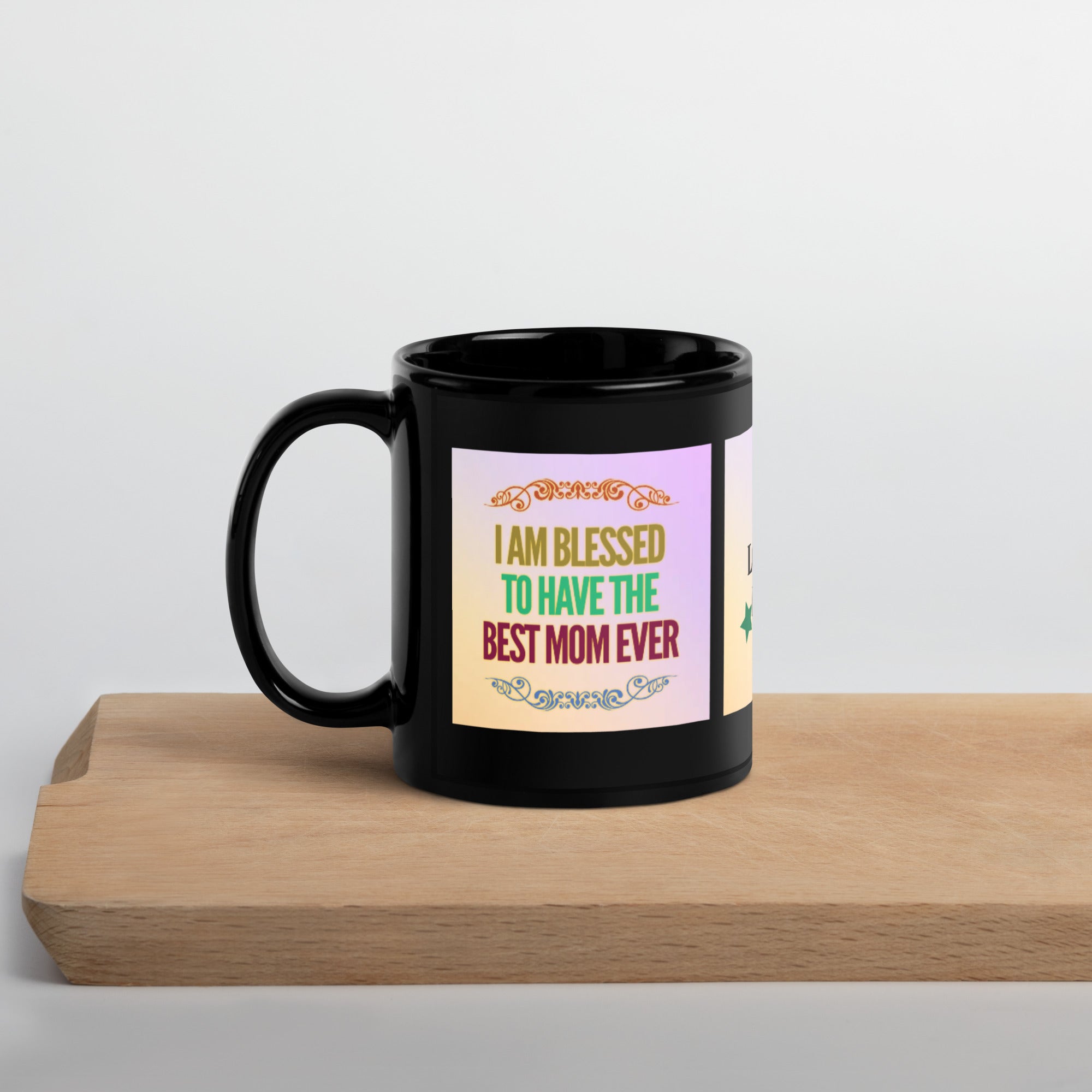 GloWell Designs - Black Glossy Mug - Affirmation Quote - Gift - Best Mom Ever - GloWell Designs