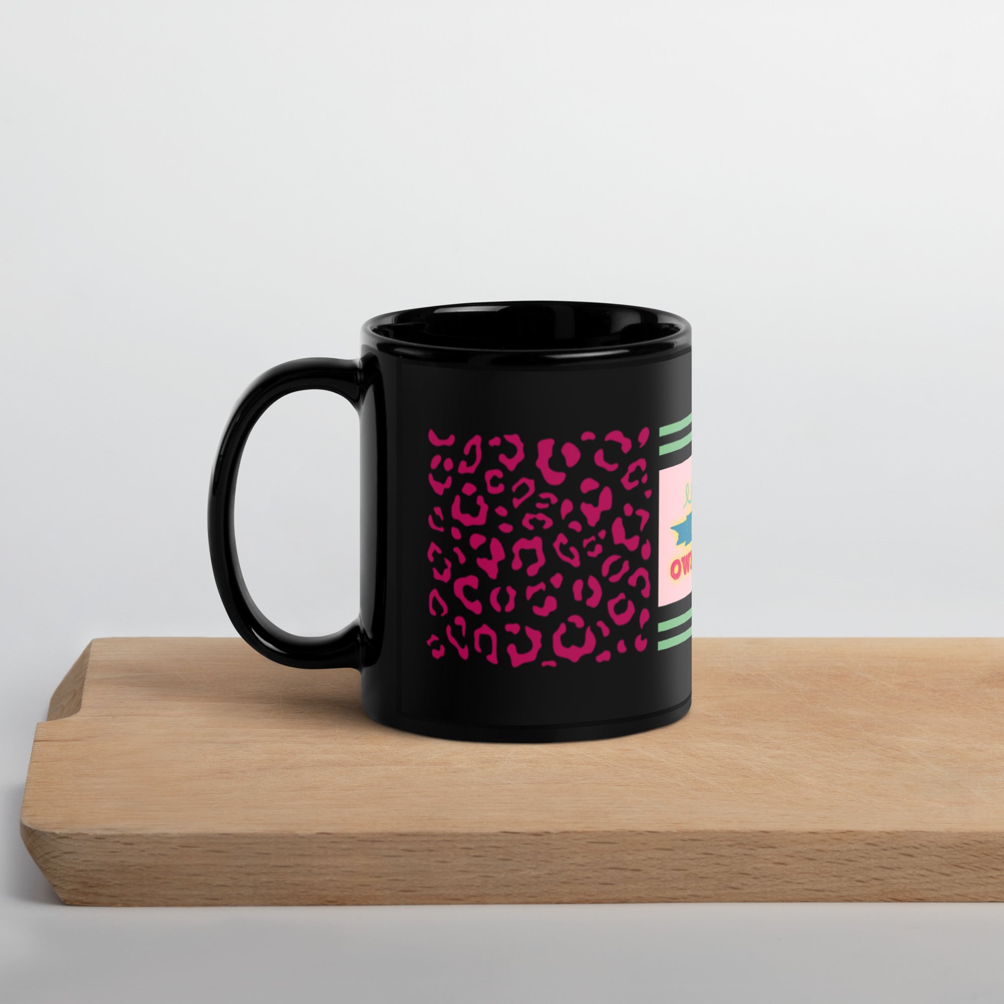 GloWell Designs - Black Glossy Mug - Affirmation Quote - I Mind My Own Business - GloWell Designs