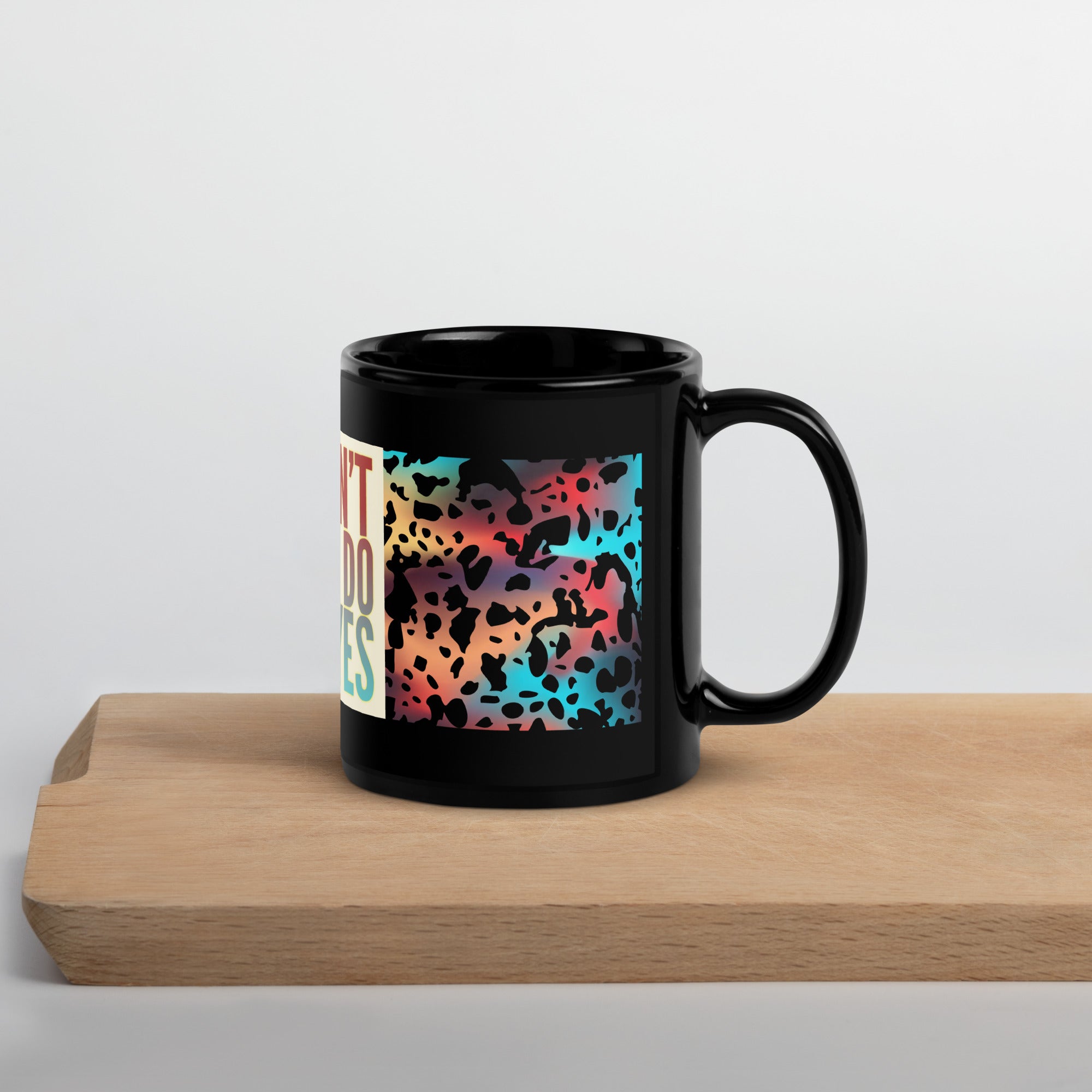 GloWell Designs - Black Glossy Mug - Motivational Quote - Lift Up Your Eyes - GloWell Designs