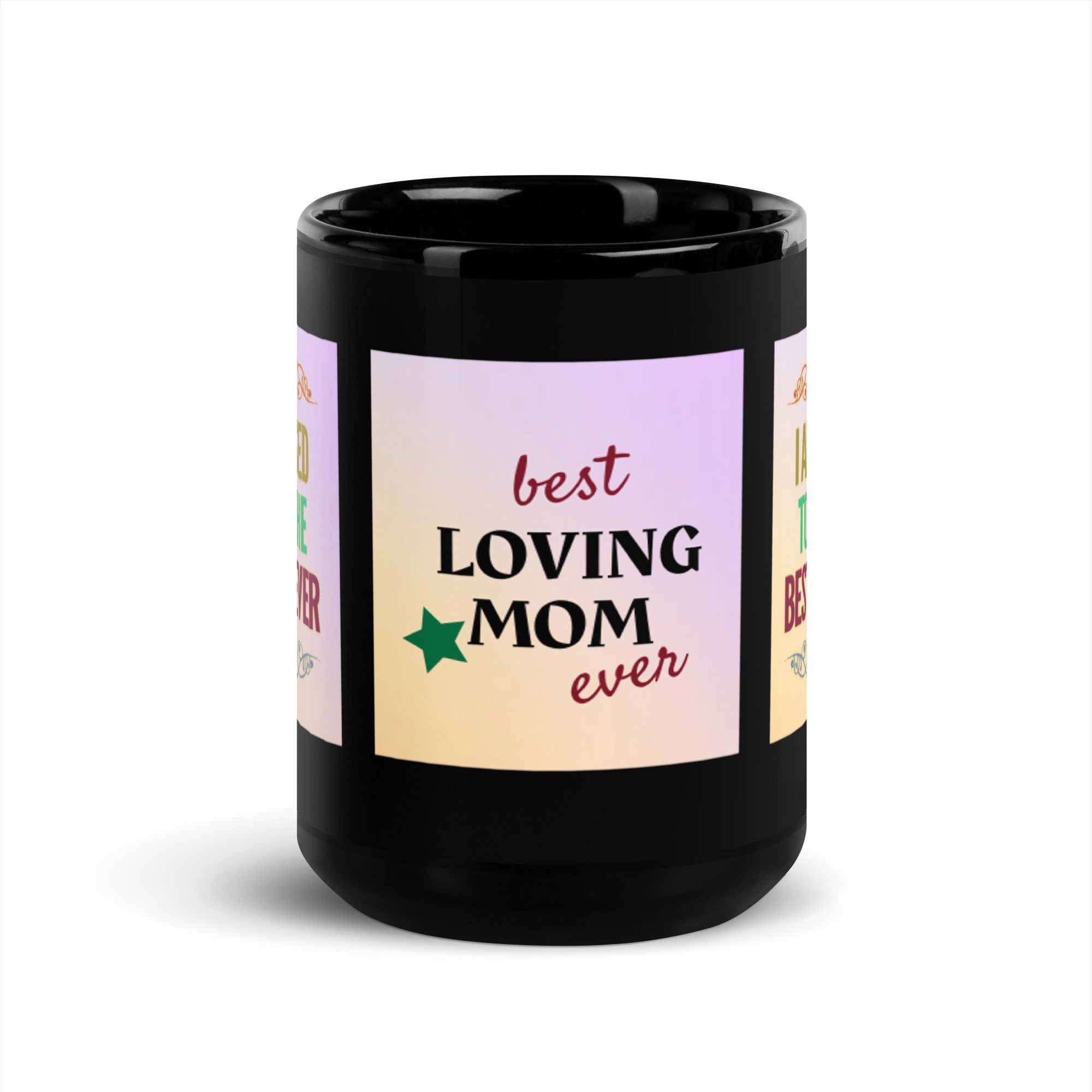 GloWell Designs - Black Glossy Mug - Affirmation Quote - Gift - Best Mom Ever - GloWell Designs