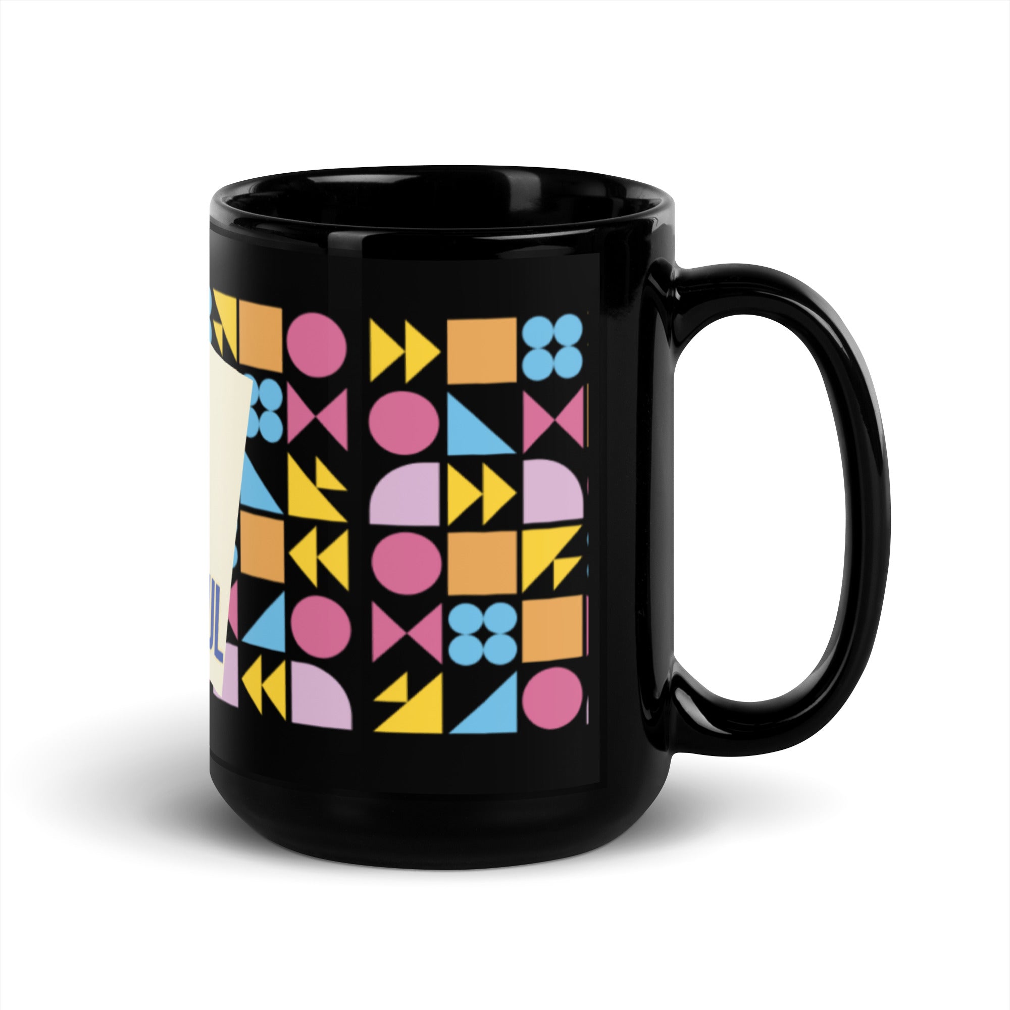 GloWell Designs - Black Glossy Mug - Affirmation Quote - I Am Bold & Beautiful - GloWell Designs