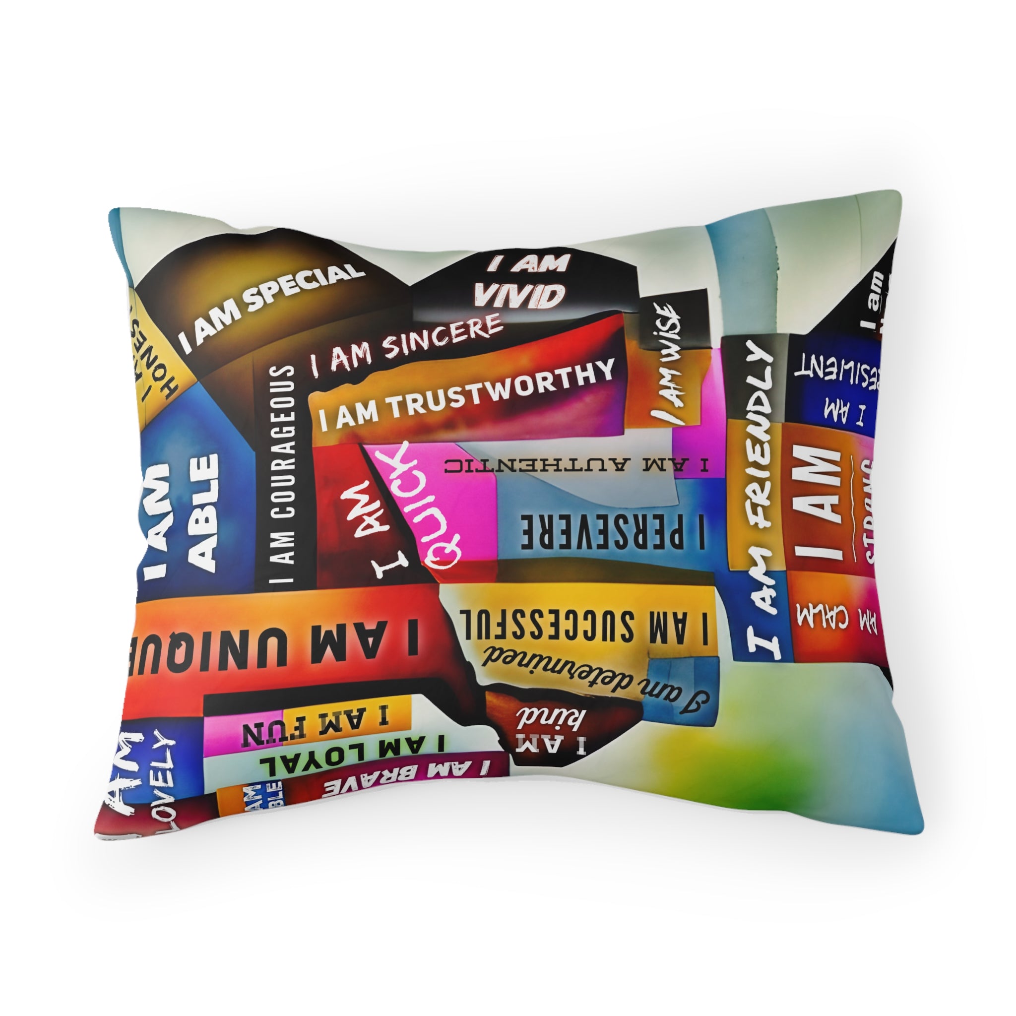 GloWell Designs - Pillow Sham - Affirmation Quote - I Am