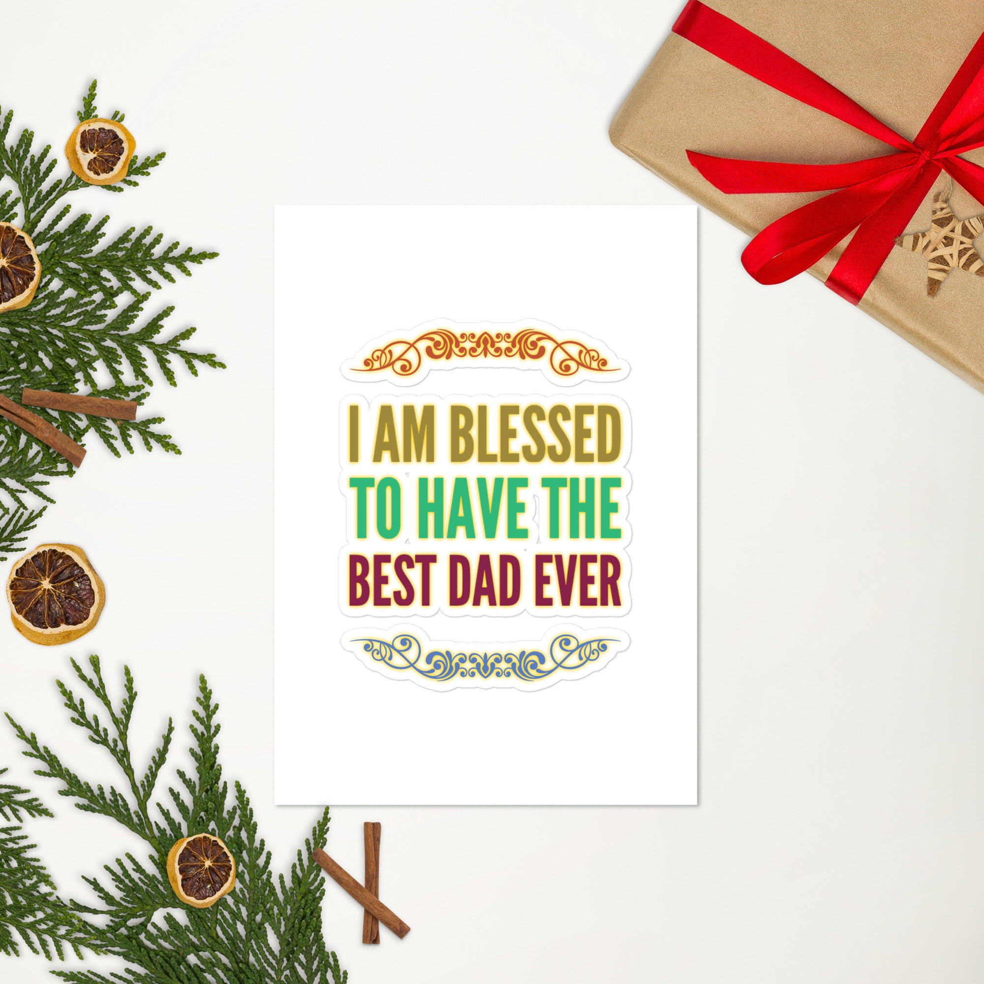 GloWell Designs - Sticker Sheet - Affirmation Quote - Gift - Best Dad Ever - GloWell Designs