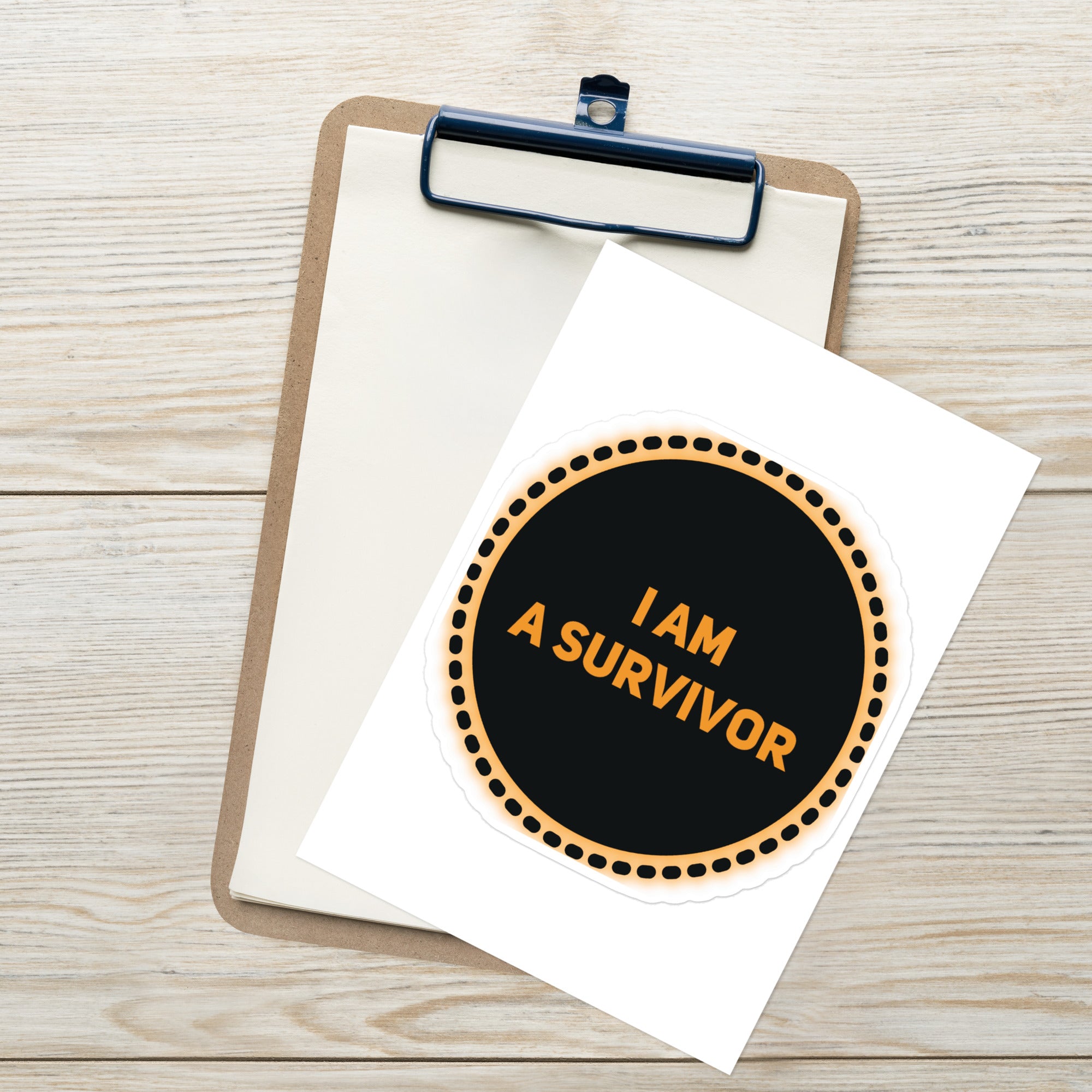 GloWell Designs - Sticker Sheet - Affirmation Quote - I Am a Survivor - GloWell Designs