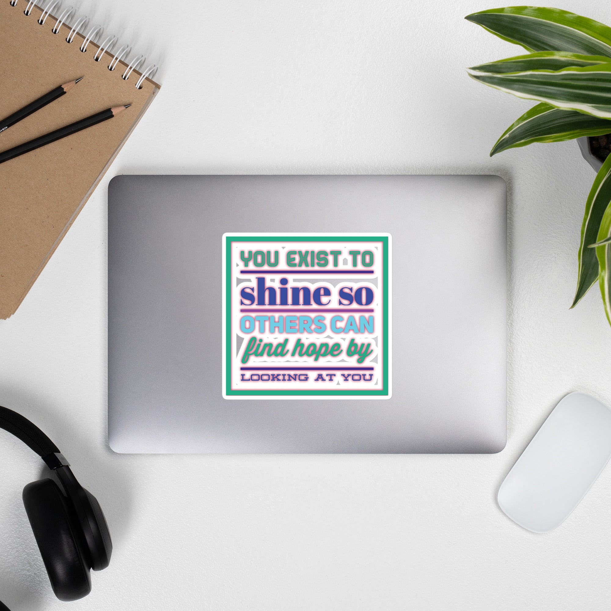 GloWell Designs - Bubble-Free Stickers - Affirmation Quote - You Exist To Shine - GloWell Designs