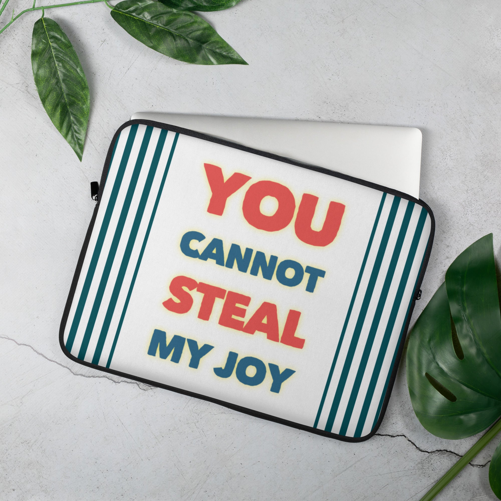 GloWell Designs - Laptop Sleeve - Affirmation Quote - You Cannot Steal My Joy - GloWell Designs