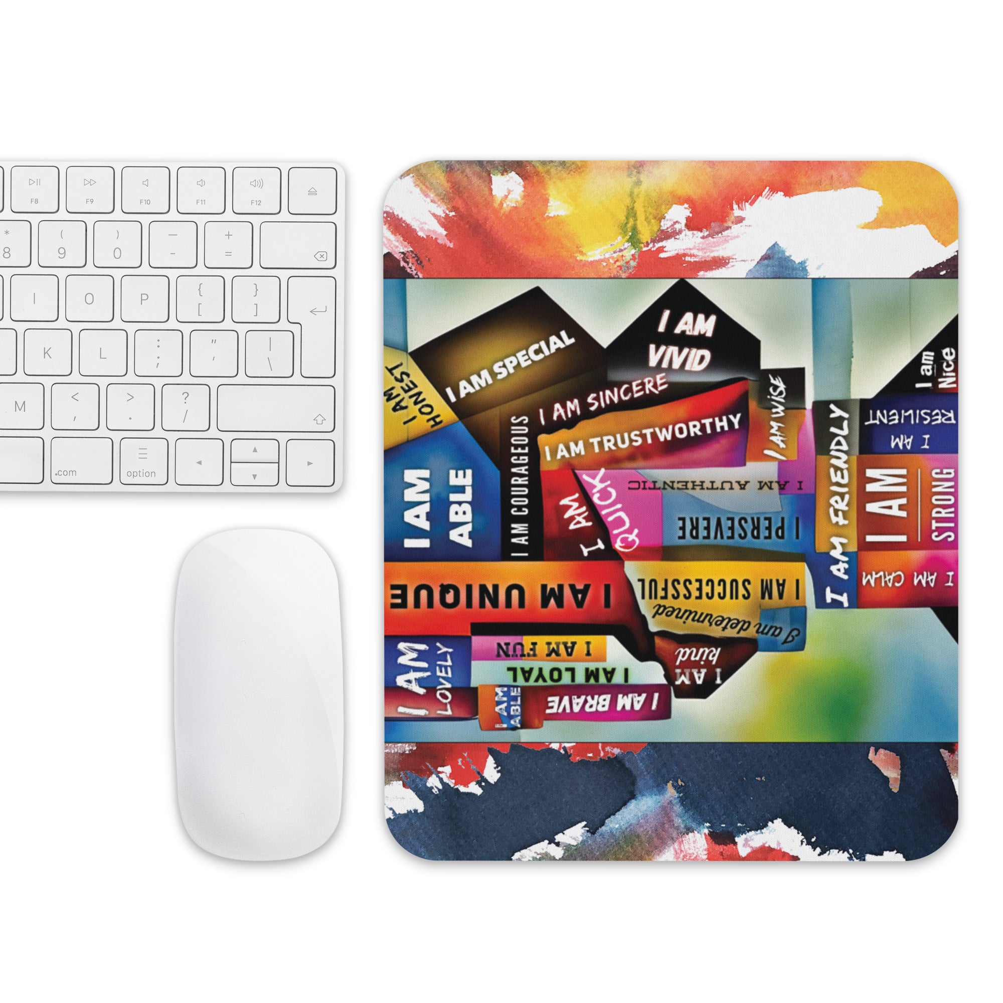GloWell Designs - Mouse Pad - Affirmation Quote - I Am - GloWell Designs