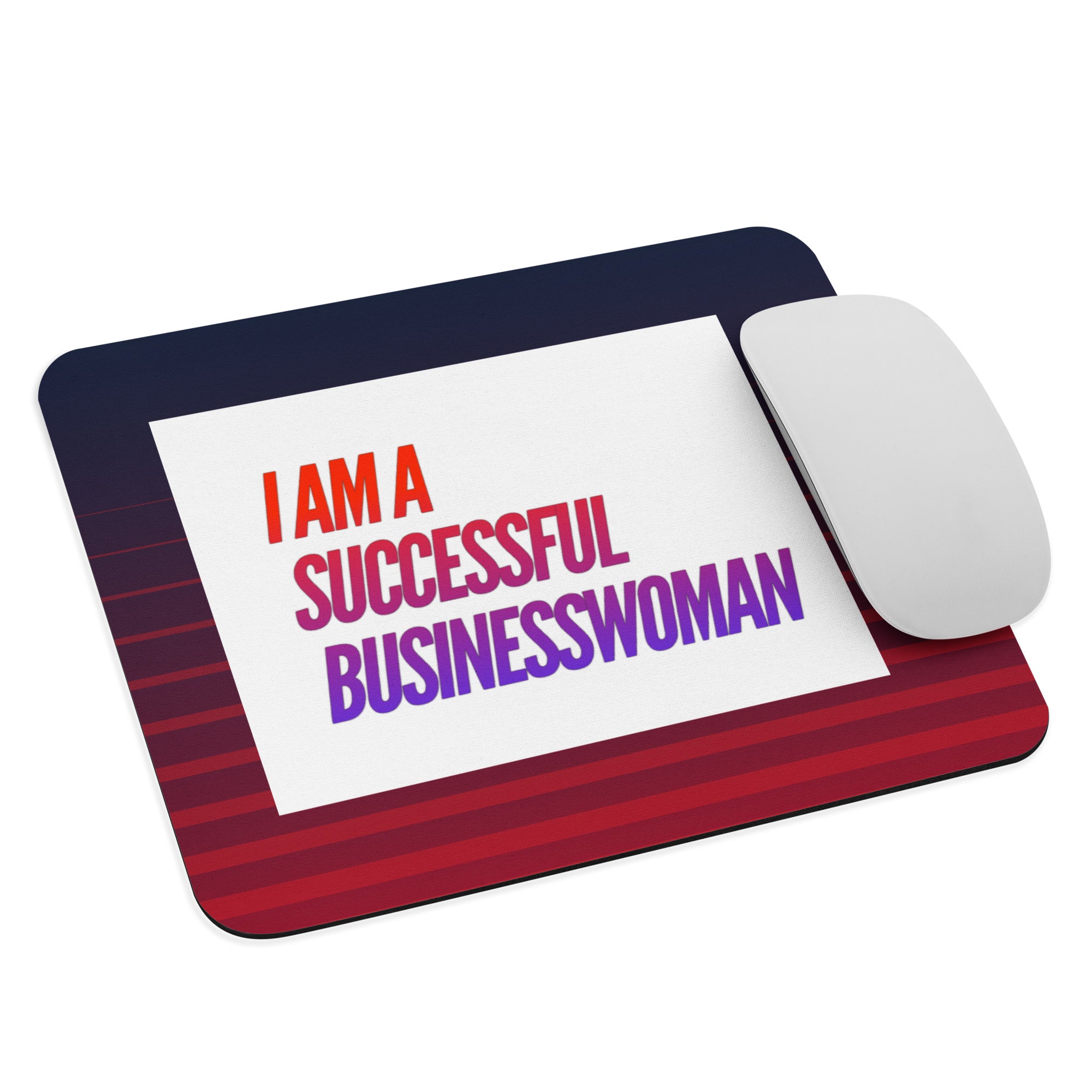 GloWell Designs - Mouse Pad - Affirmation Quote - I Am a Successful Businesswoman - GloWell Designs