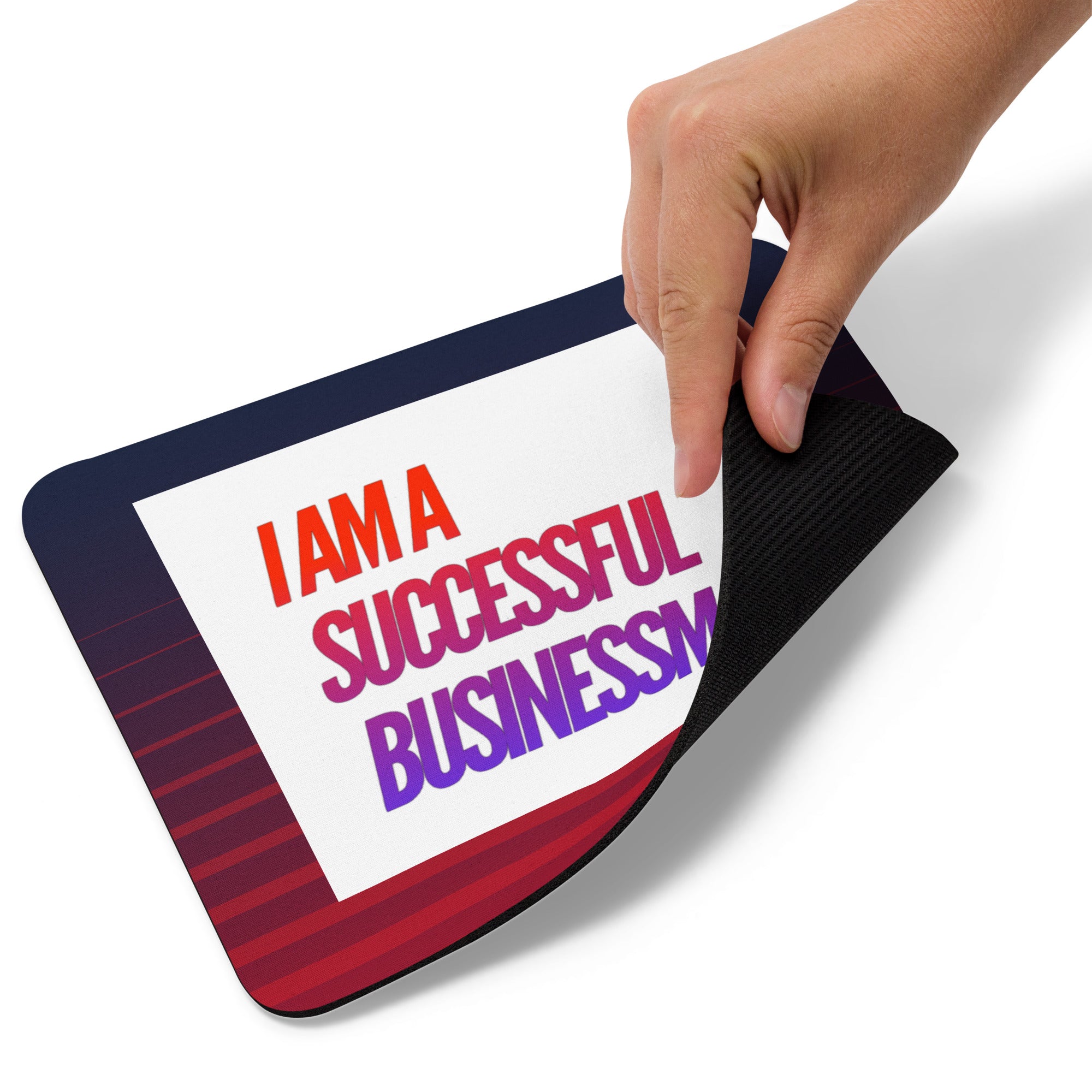 GloWell Designs - Mouse Pad - Affirmation Quote - I Am a Successful Businessman - GloWell Designs