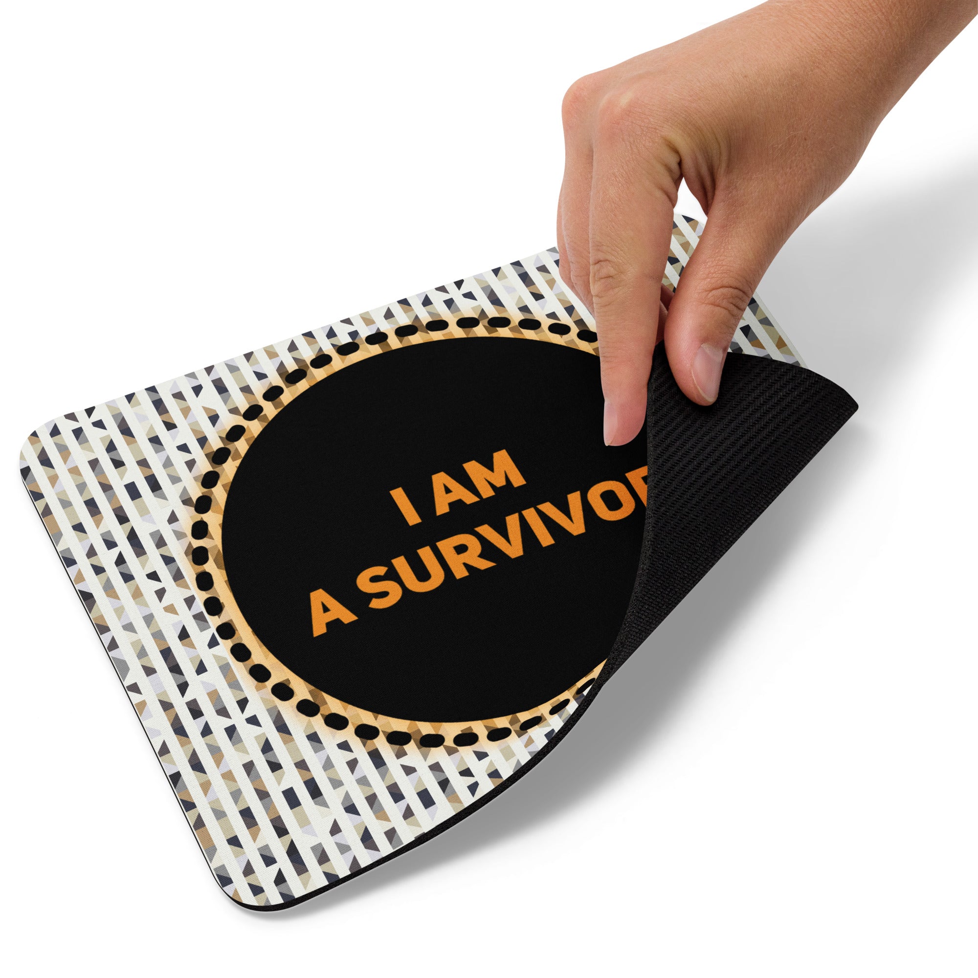 GloWell Designs - Mouse Pad - Affirmation Quote - I Am a Survivor - GloWell Designs