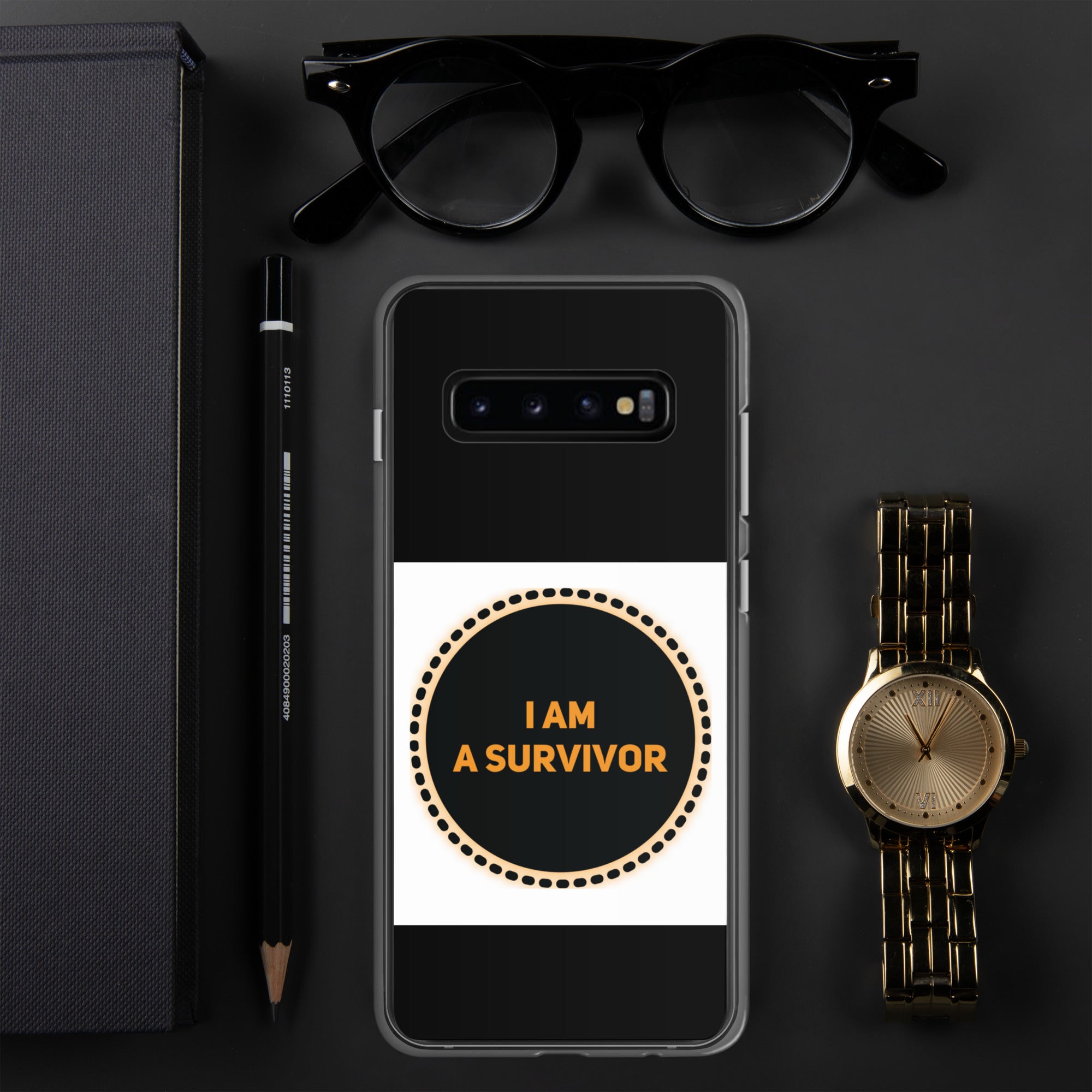 GloWell Designs - Samsung Case - Affirmation Quote - I Am a Survivor - GloWell Designs