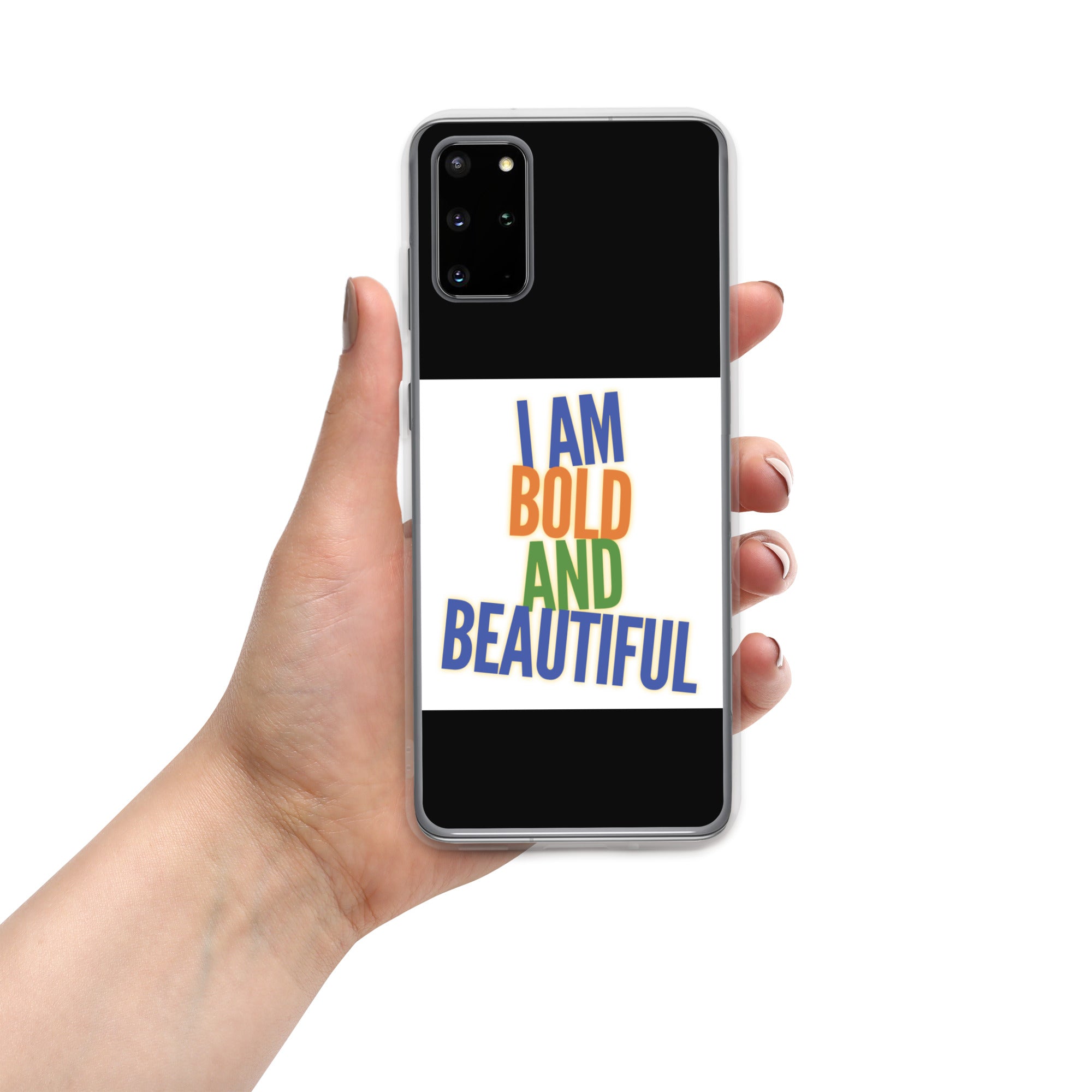 GloWell Designs - Samsung Case - Affirmation Quote - I Am Bold & Beautiful - GloWell Designs