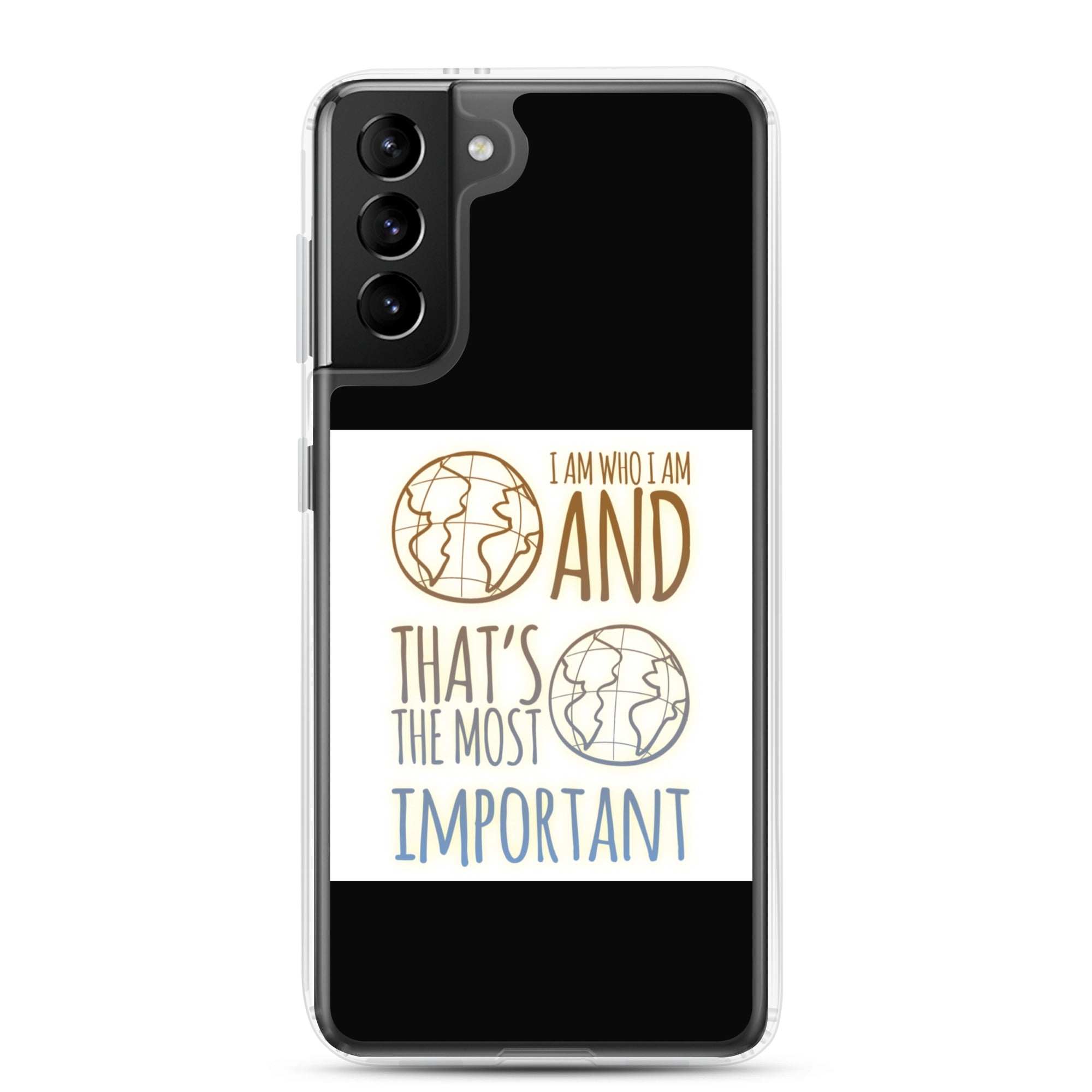 GloWell Designs - Samsung Case - Affirmation Quote - I Am Who I Am - GloWell Designs