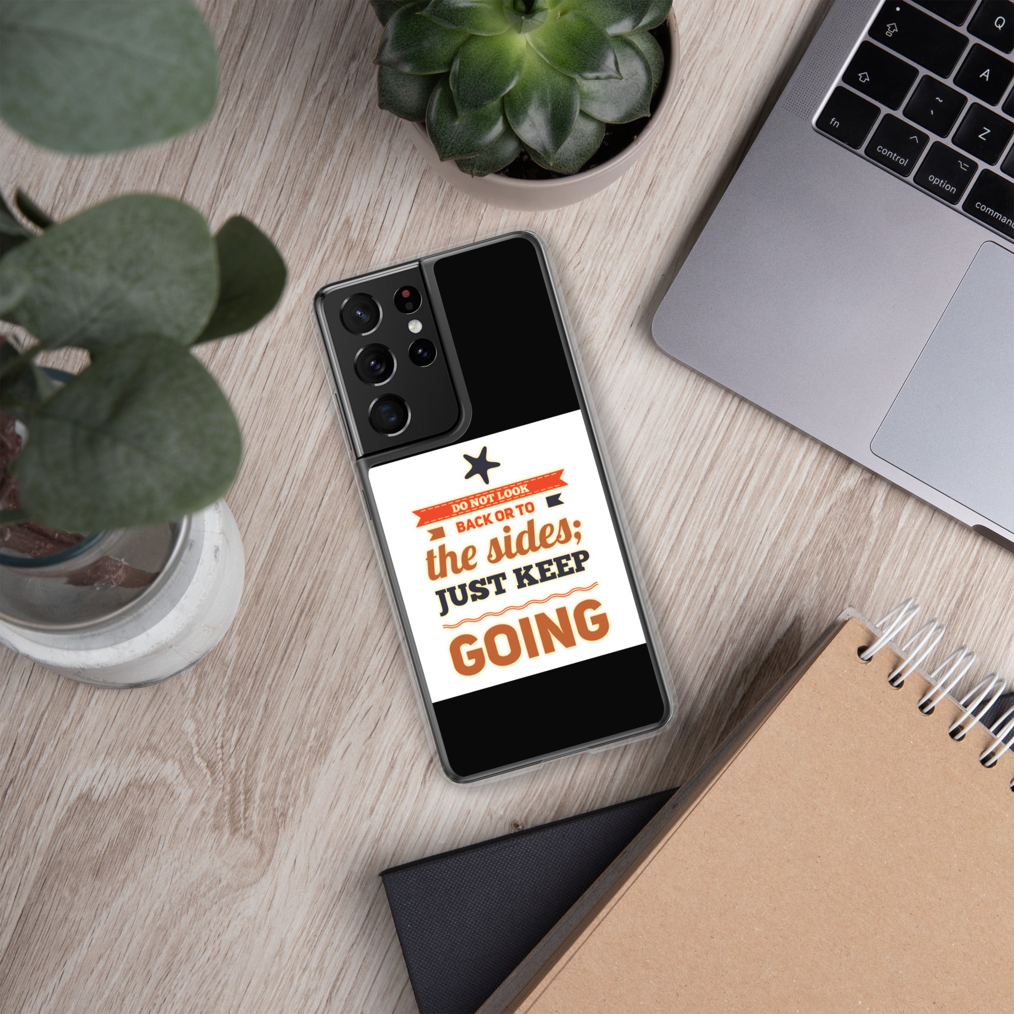 GloWell Designs - Samsung Case - Motivational Quote - Just Keep Going - GloWell Designs