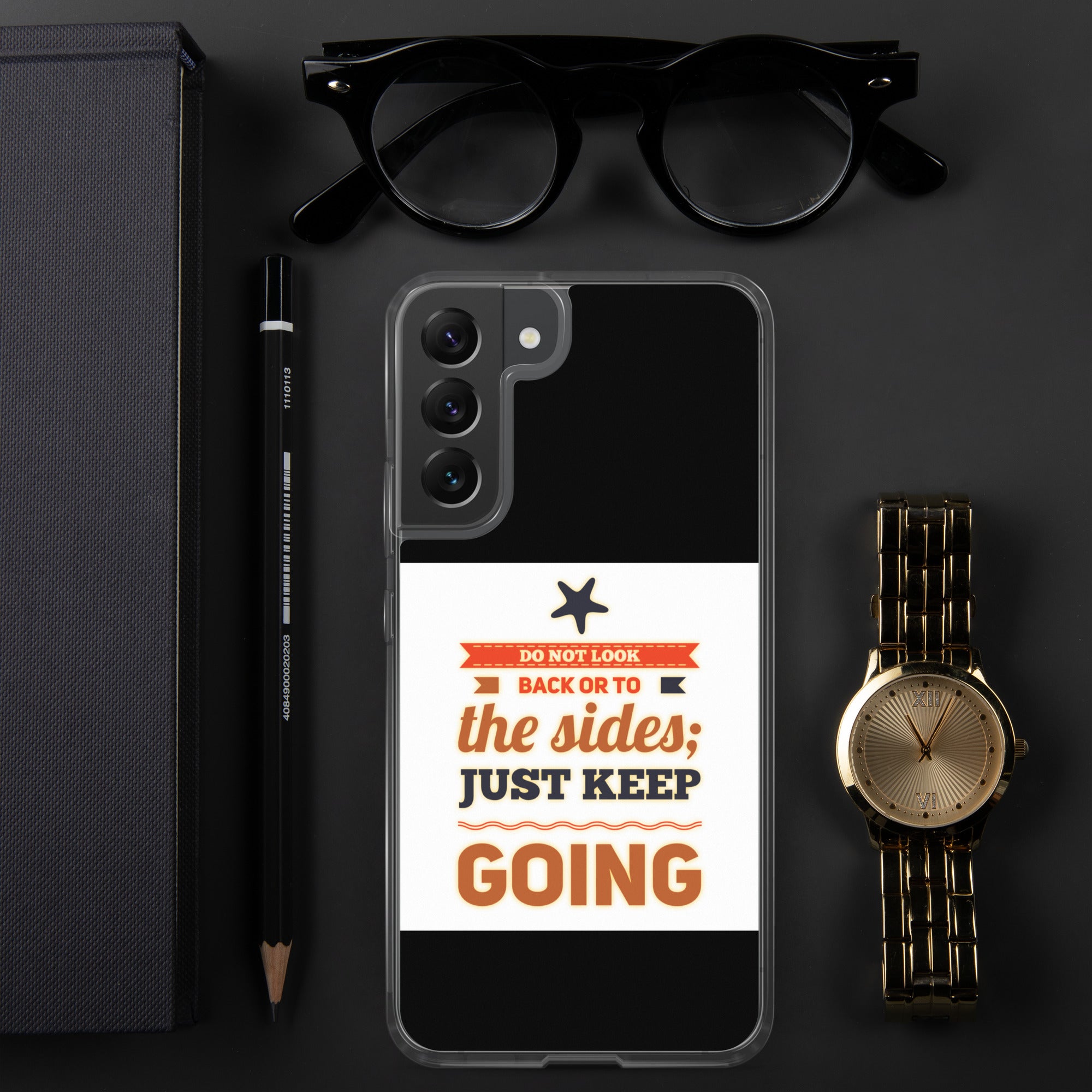 GloWell Designs - Samsung Case - Motivational Quote - Just Keep Going - GloWell Designs