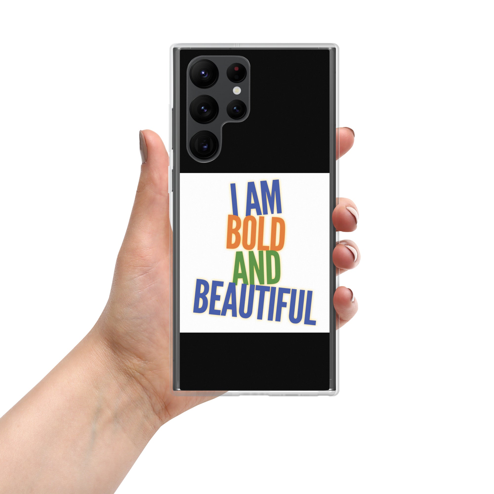 GloWell Designs - Samsung Case - Affirmation Quote - I Am Bold & Beautiful - GloWell Designs