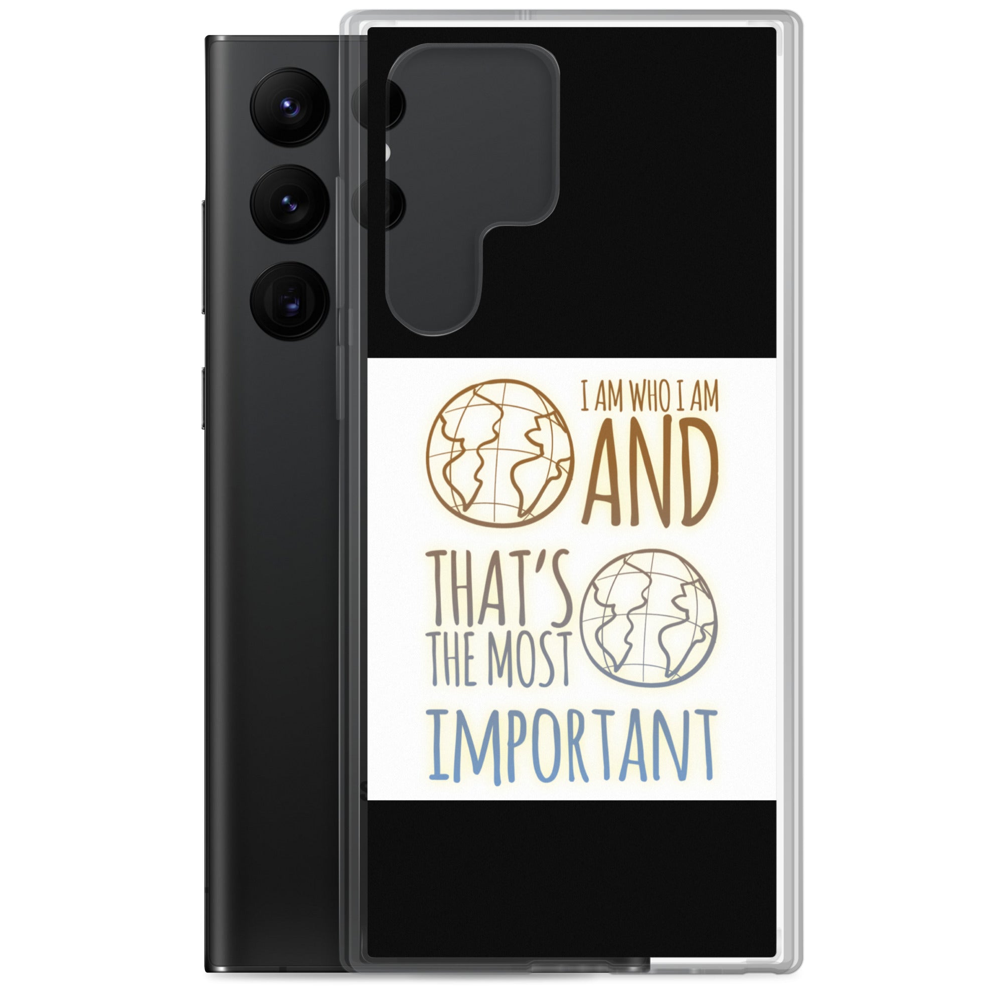 GloWell Designs - Samsung Case - Affirmation Quote - I Am Who I Am - GloWell Designs