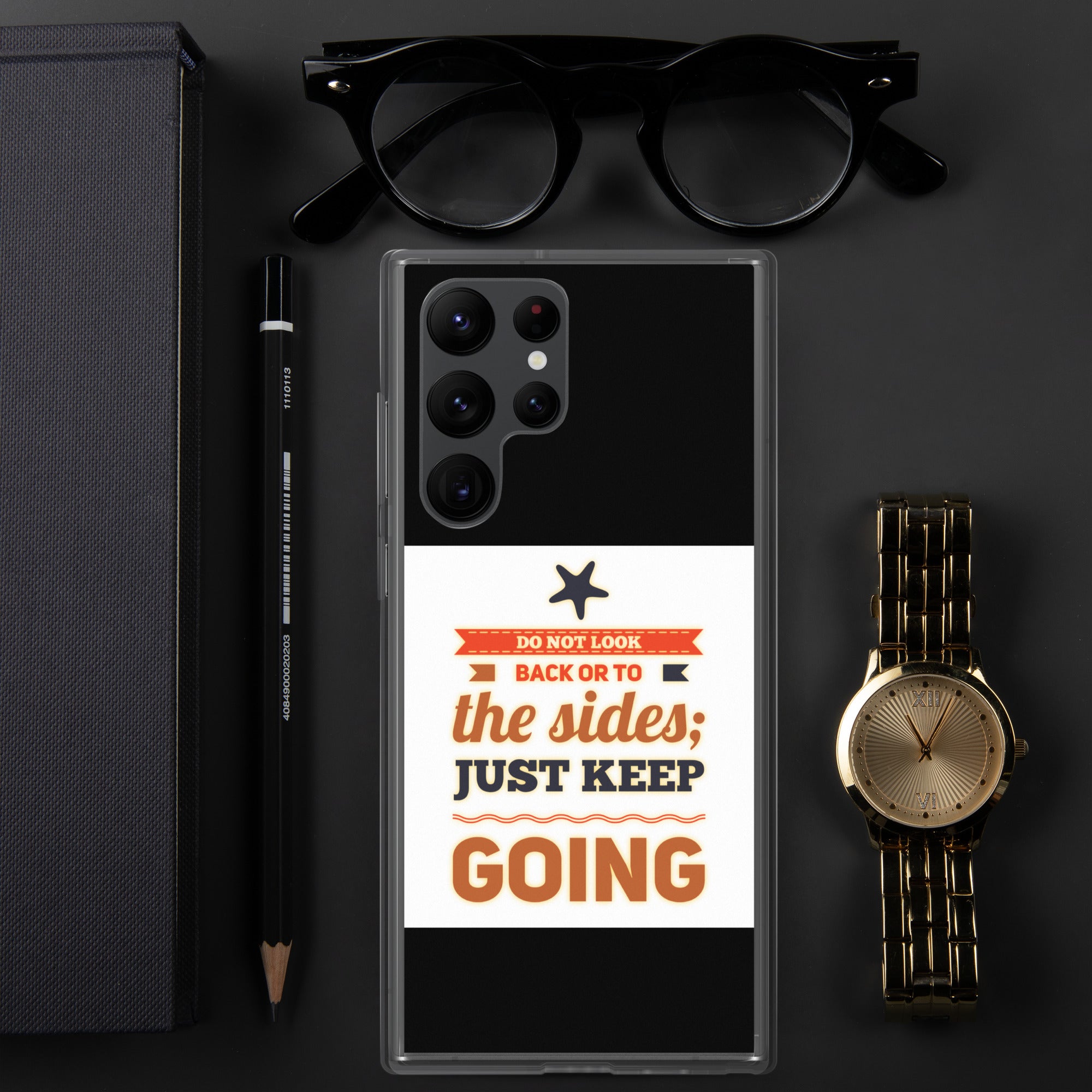 GloWell Designs - Samsung Case - Motivational Quote - Just Keep Going - GloWell Designs