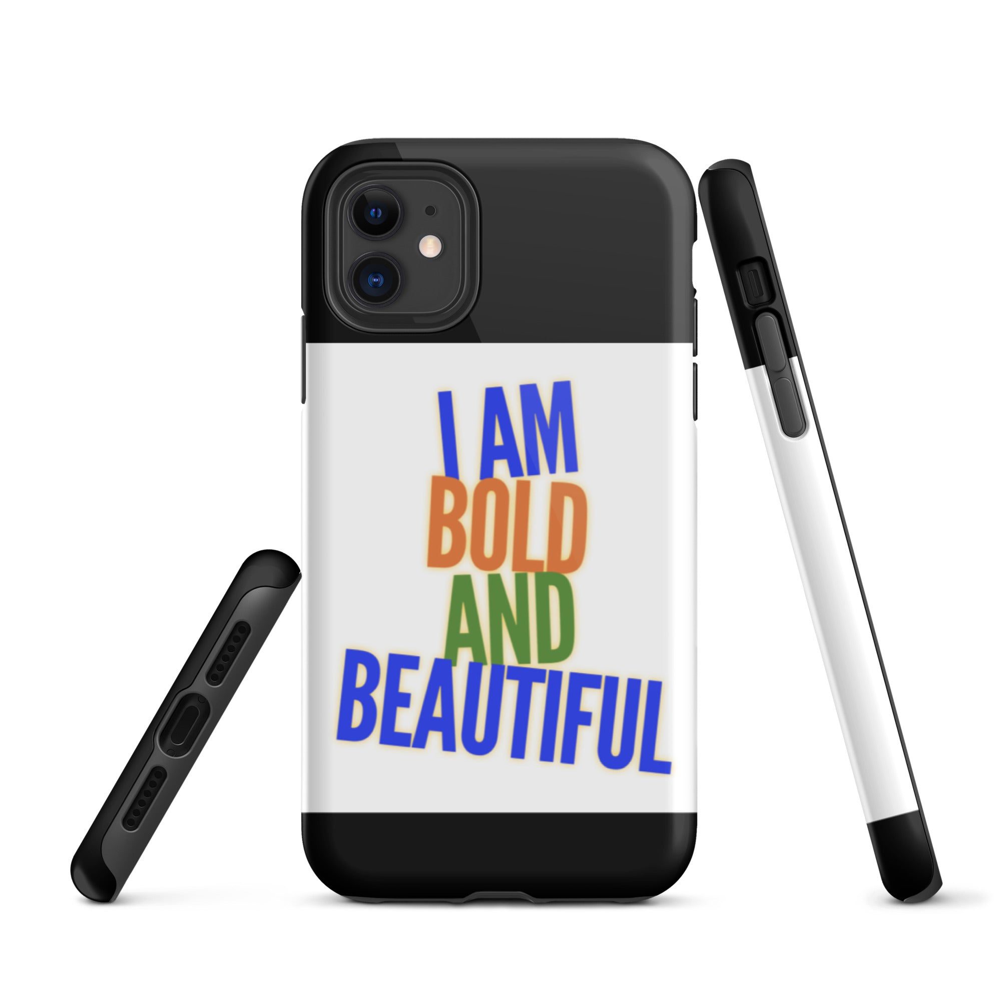 GloWell Designs - Tough iPhone Case - Affirmation Quote - I Am Bold And Beautiful