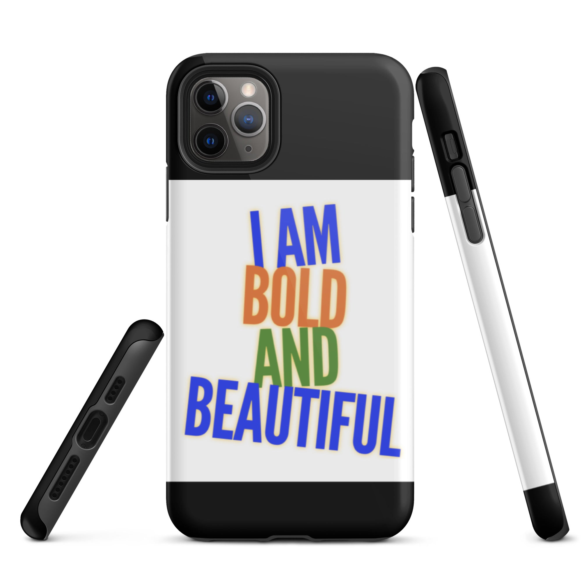 GloWell Designs - Tough iPhone Case - Affirmation Quote - I Am Bold And Beautiful