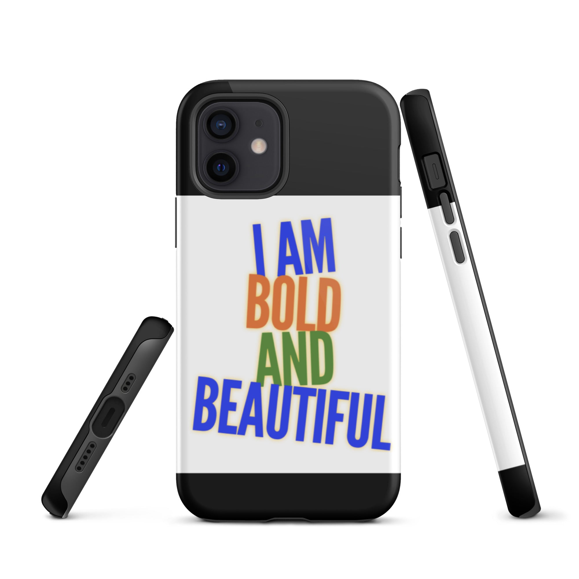 GloWell Designs - Tough iPhone Case - Affirmation Quote - I Am Bold And Beautiful