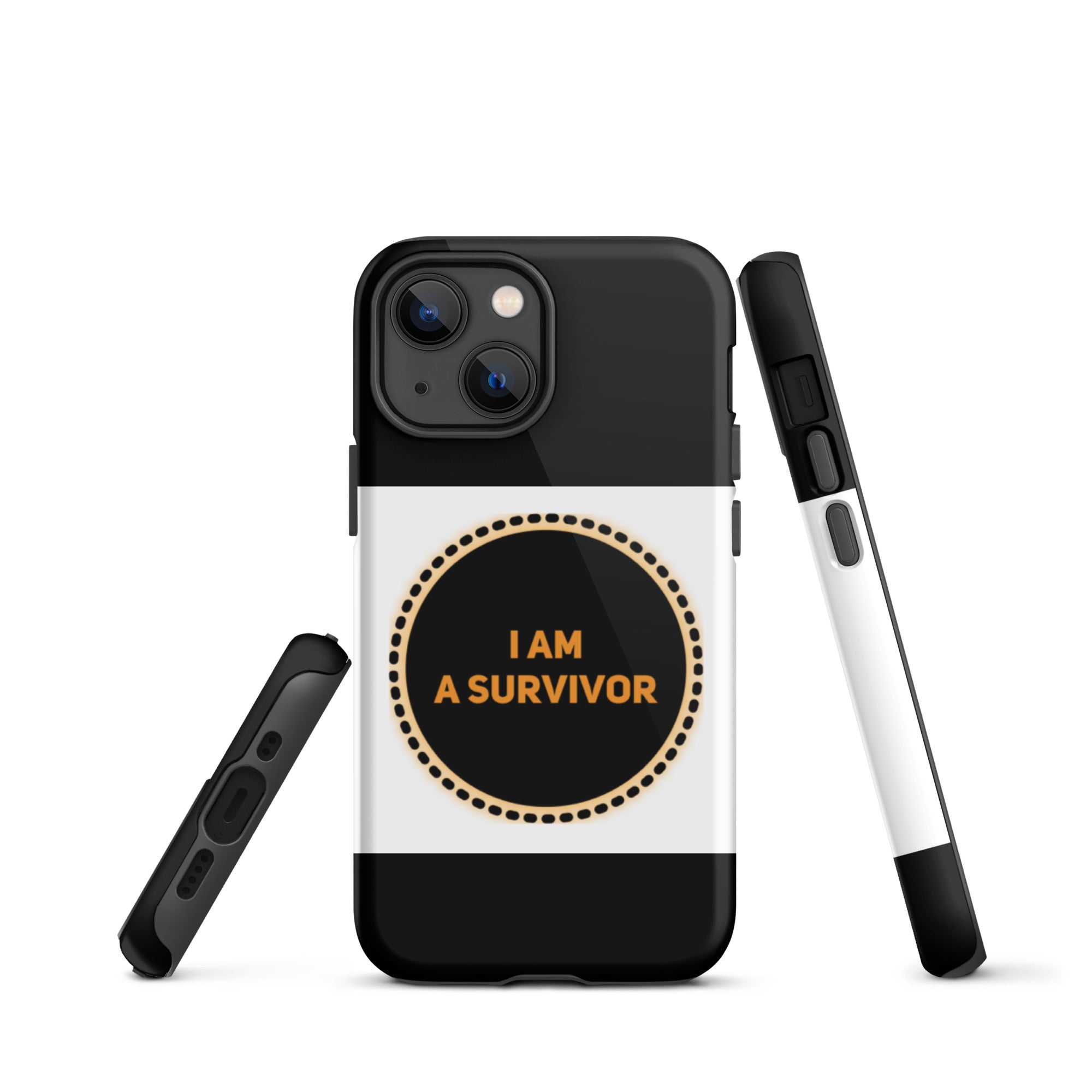 GloWell Designs - Tough iPhone Case - Affirmation Quote - I Am A Survivor