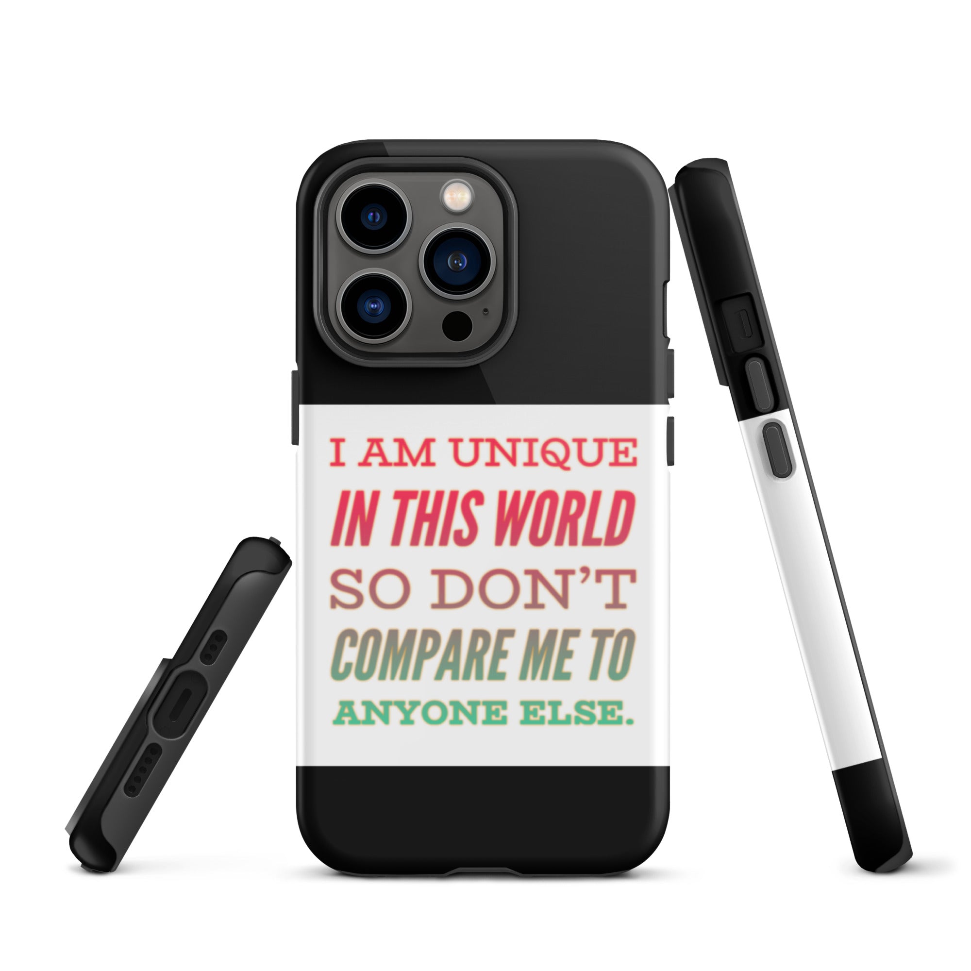 GloWell Designs - Tough iPhone Case - Affirmation Quote - I Am Unique