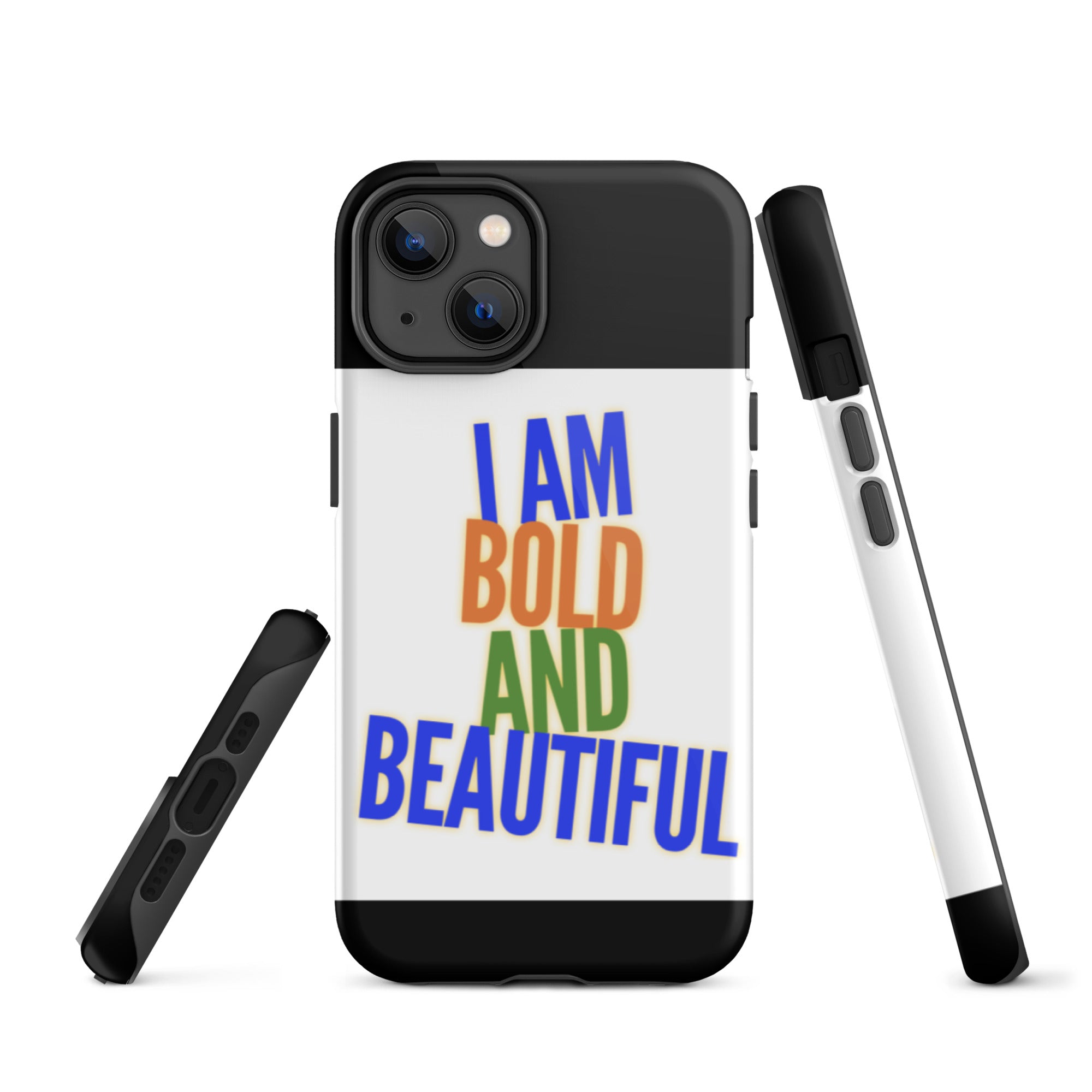 GloWell Designs - Tough iPhone Case - Affirmation Quote - I Am Bold And Beautiful