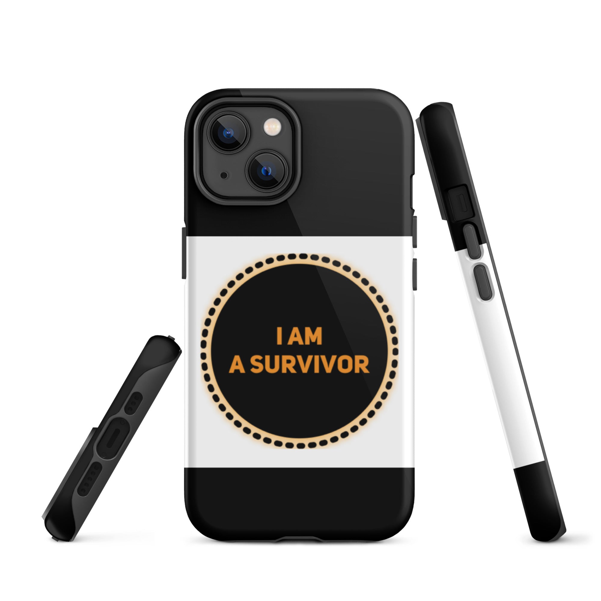GloWell Designs - Tough iPhone Case - Affirmation Quote - I Am A Survivor