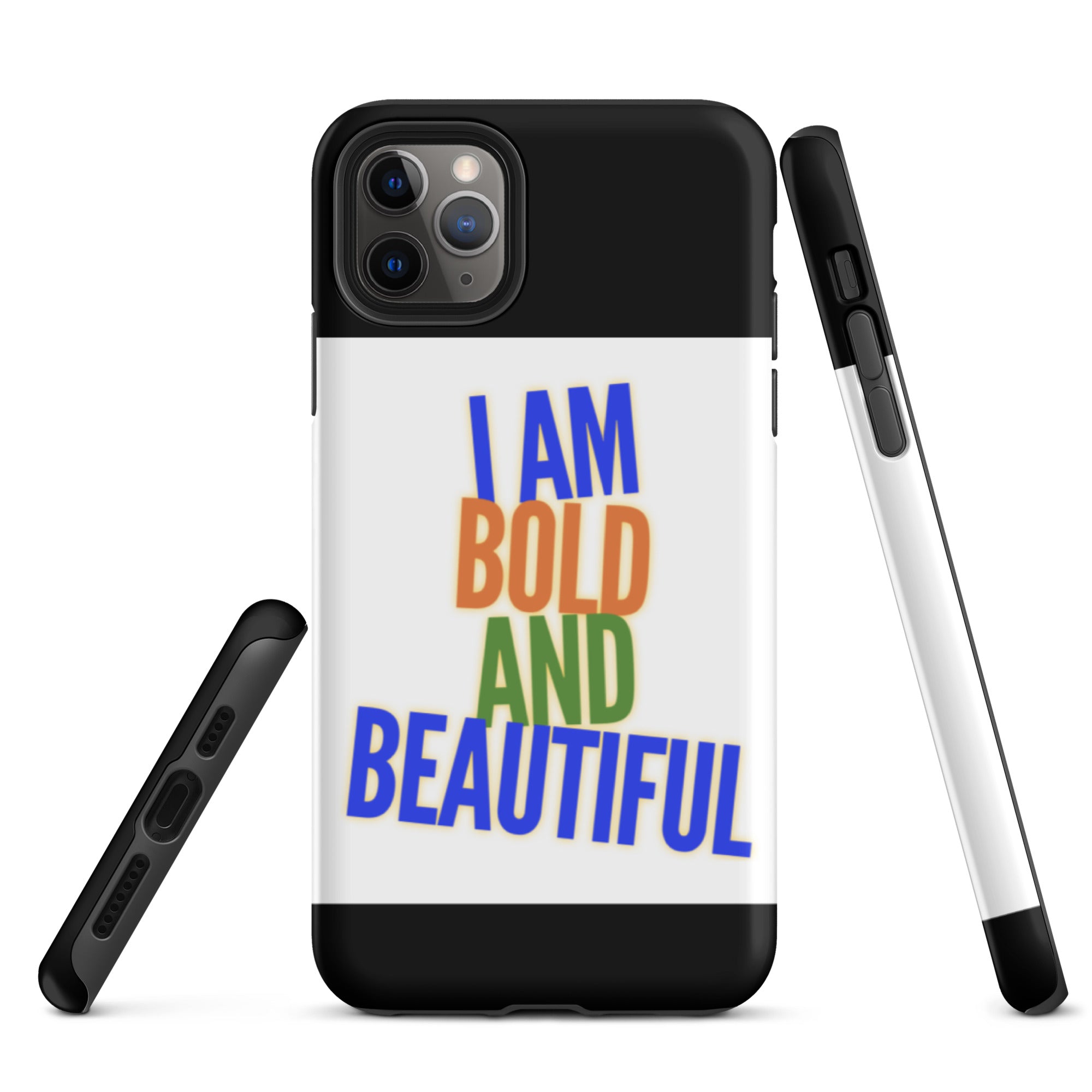 GloWell Designs - Tough iPhone Case - Affirmation Quote - I Am Bold And Beautiful