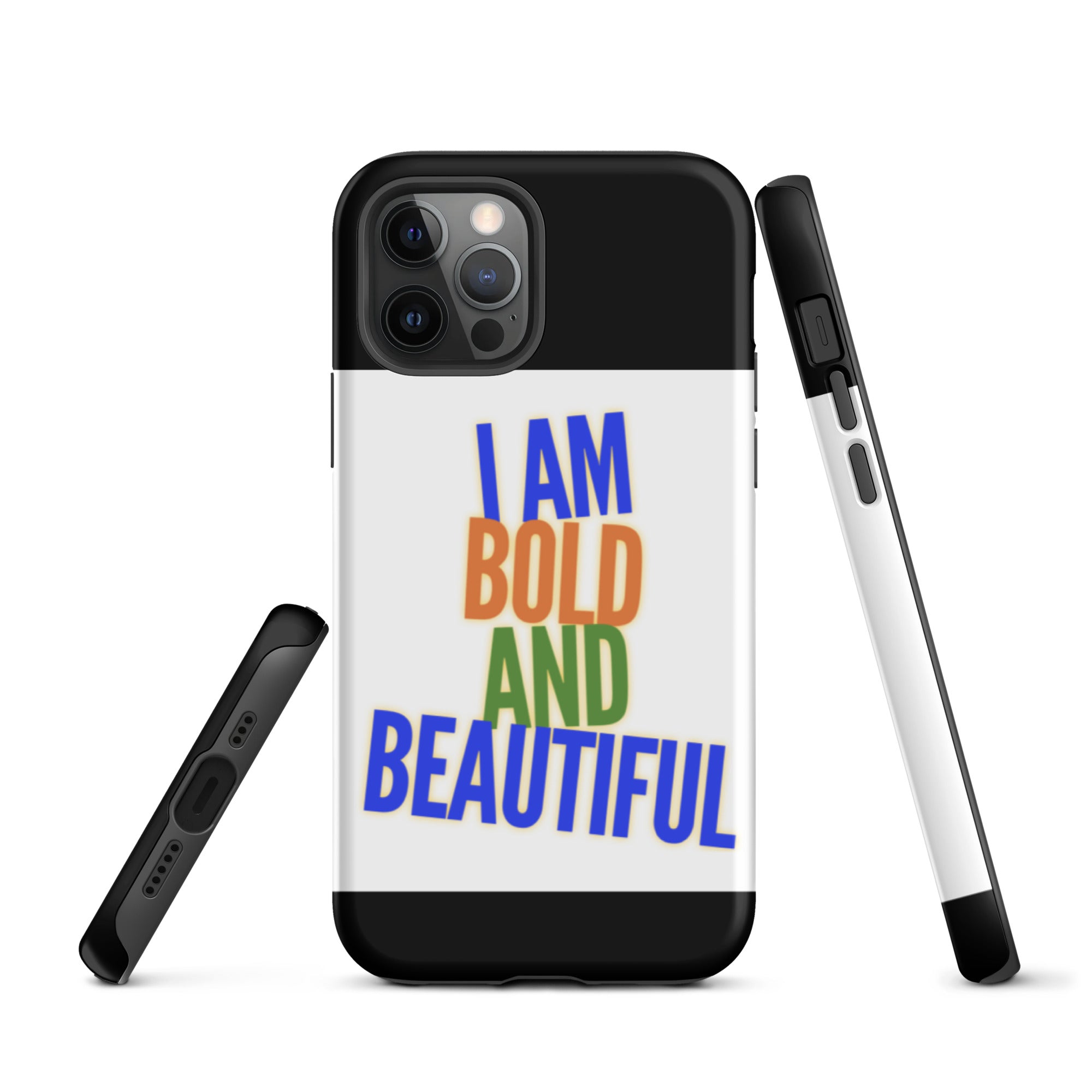 GloWell Designs - Tough iPhone Case - Affirmation Quote - I Am Bold And Beautiful