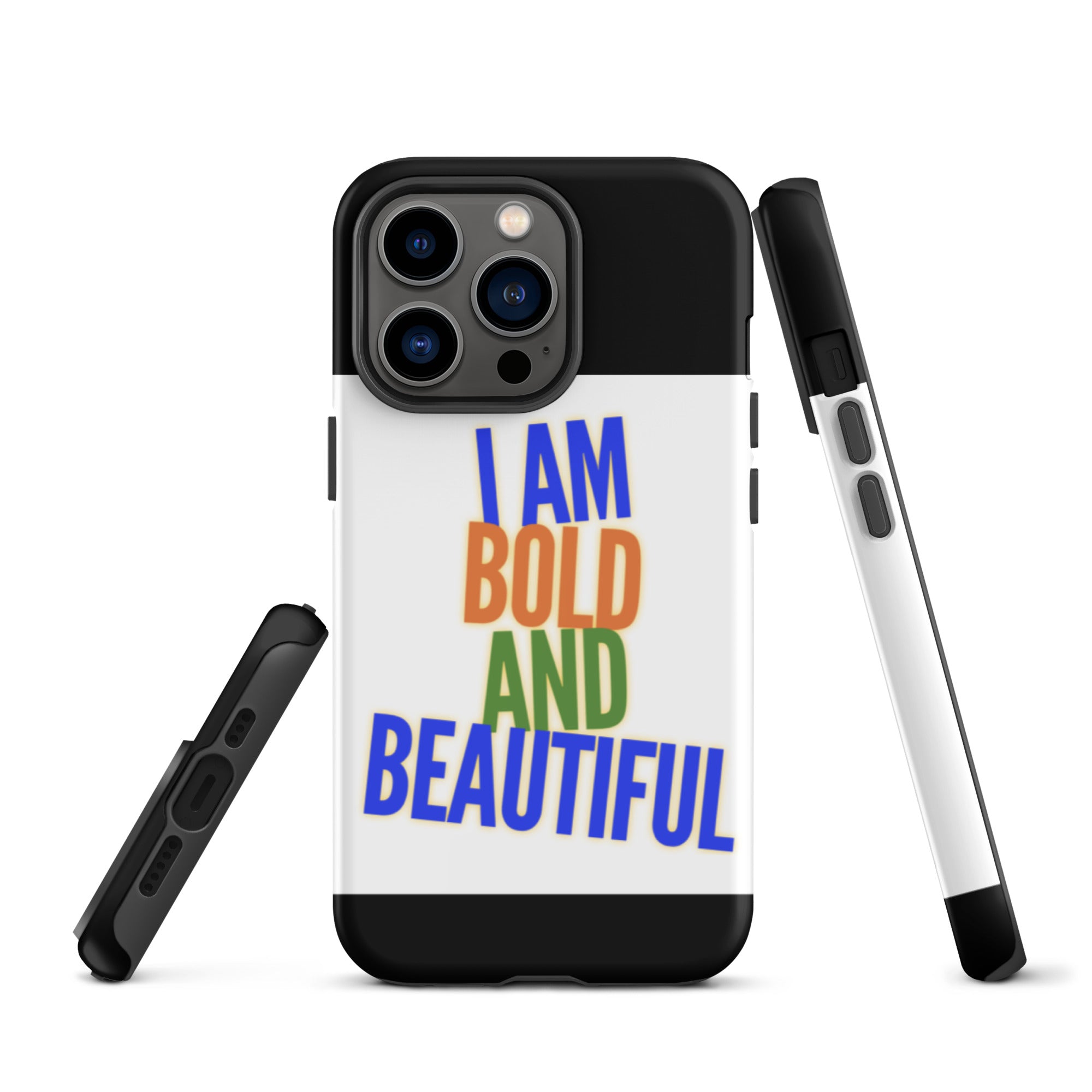 GloWell Designs - Tough iPhone Case - Affirmation Quote - I Am Bold And Beautiful