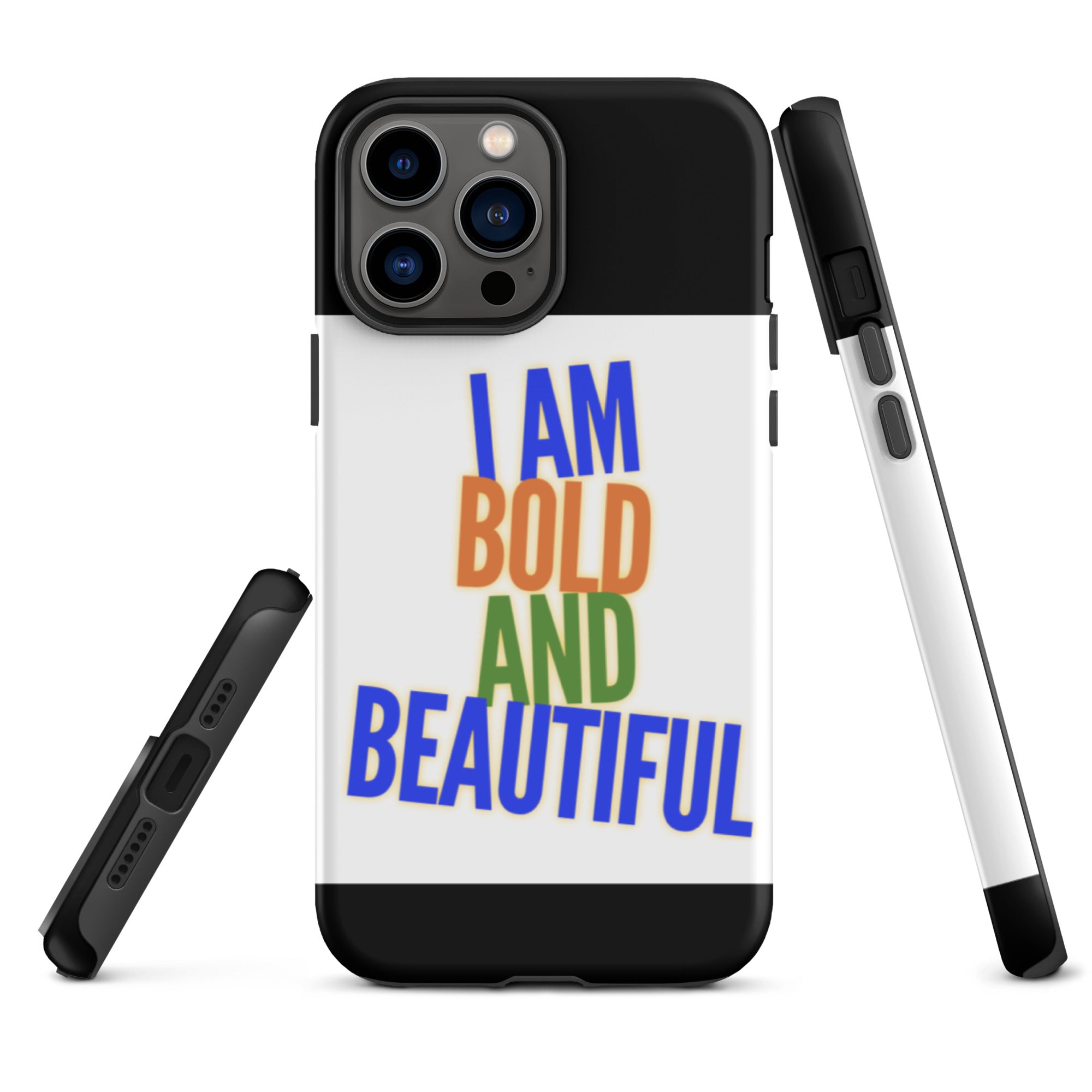 GloWell Designs - Tough iPhone Case - Affirmation Quote - I Am Bold And Beautiful