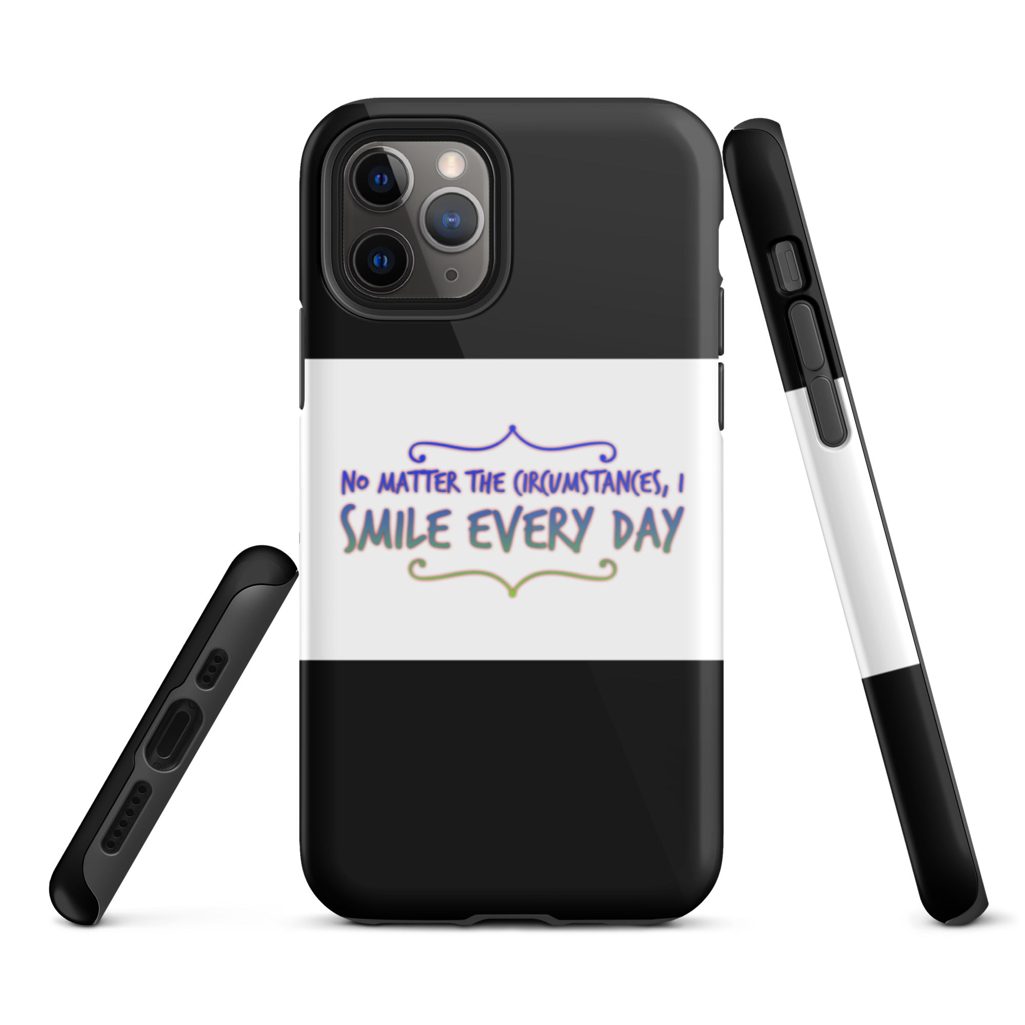 GloWell Designs - Tough iPhone Case - Affirmation Quote - Smile Every Day - GloWell Designs