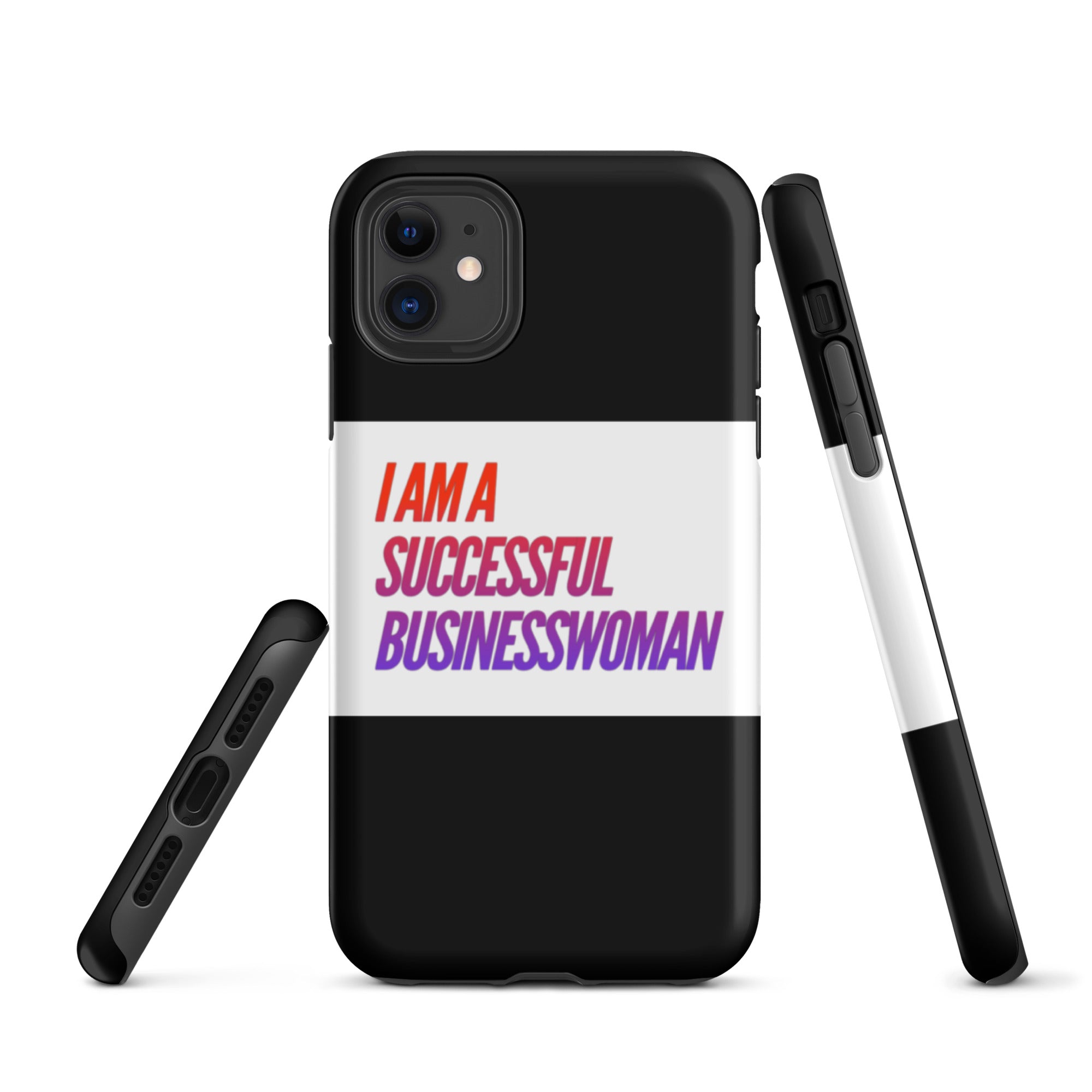 GloWell Designs - Tough iPhone case - Affirmation Quote - I Am A Successful Businesswoman - GloWell Designs