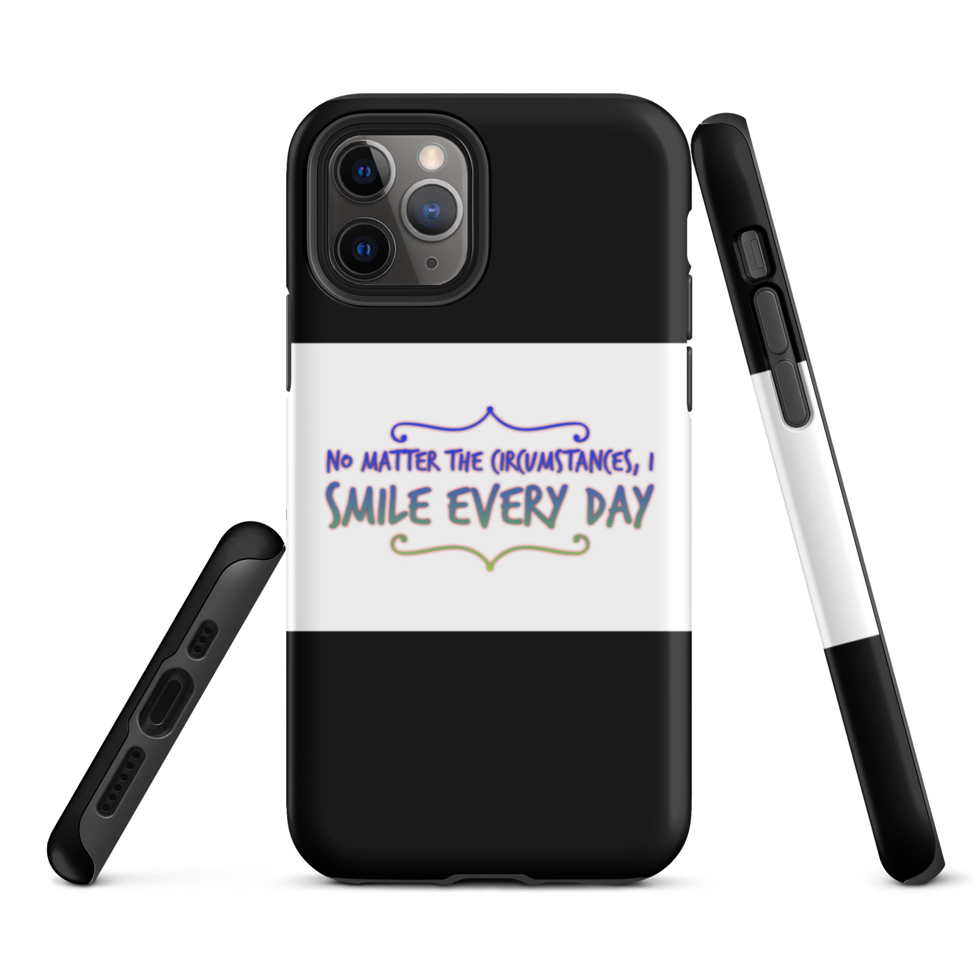 GloWell Designs - Tough iPhone Case - Affirmation Quote - Smile Every Day - GloWell Designs
