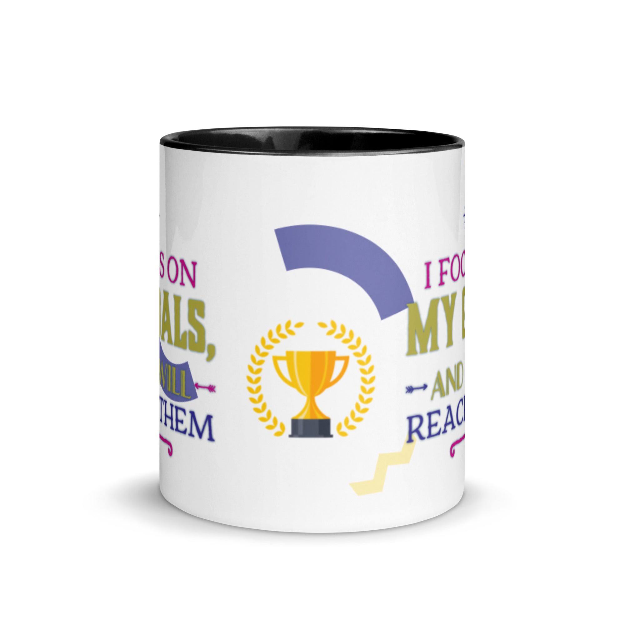 GloWell Designs - Mug with Color Inside - Affirmation Quote - Focus - GloWell Designs