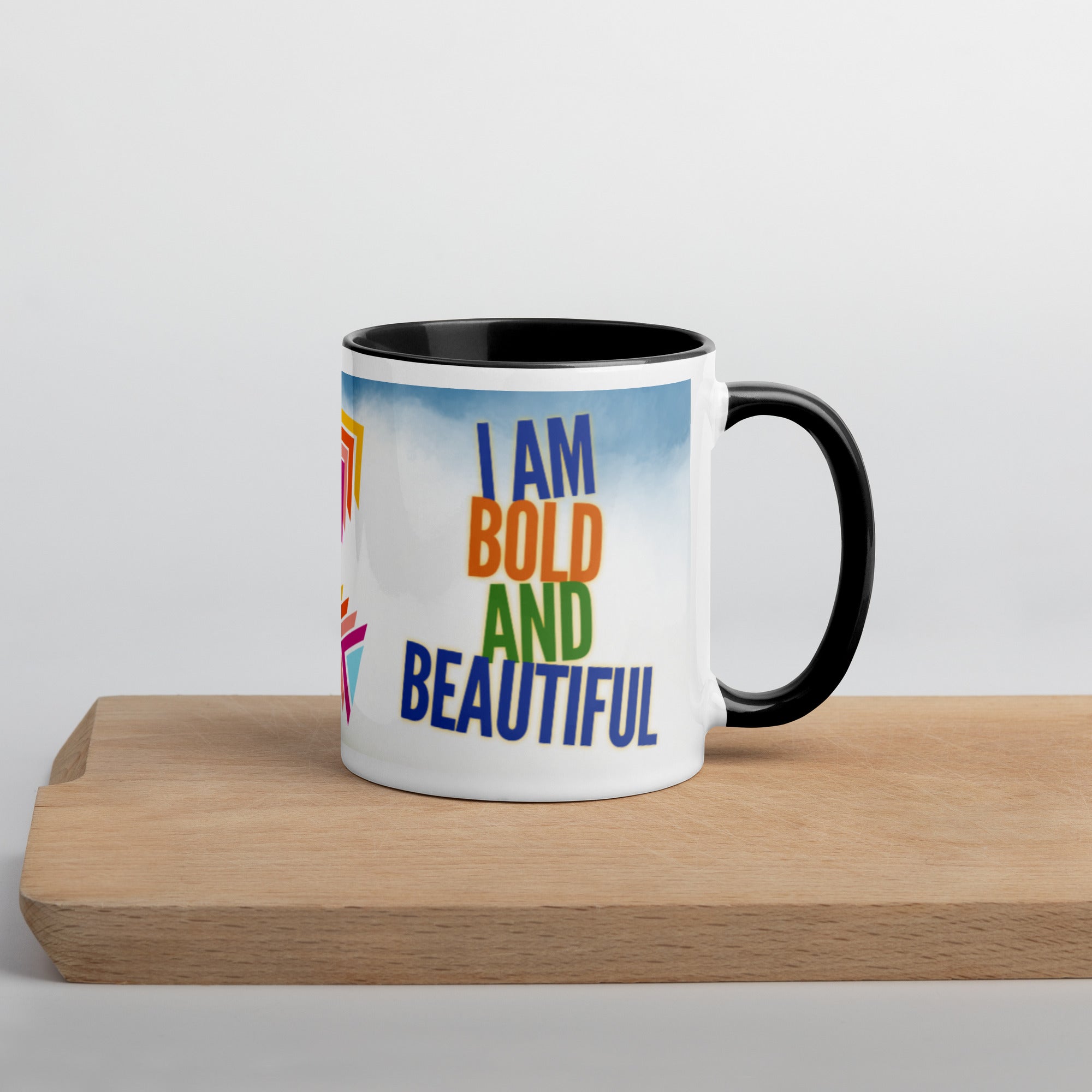 GloWell Designs - Mug with Color Inside - Affirmation Quote - Bold & Beautiful - GloWell Designs