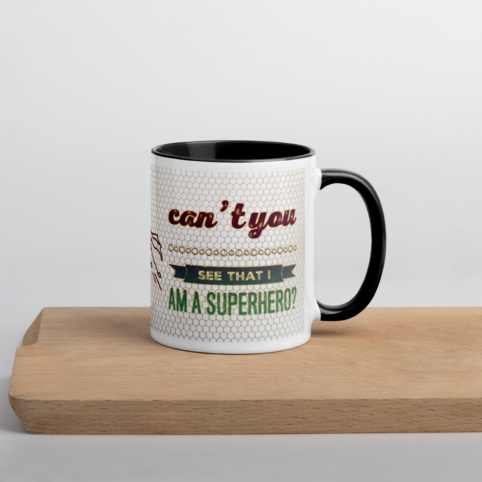 GloWell Designs - Mug with Color Inside - Affirmation Quote - I Am A Superhero - GloWell Designs