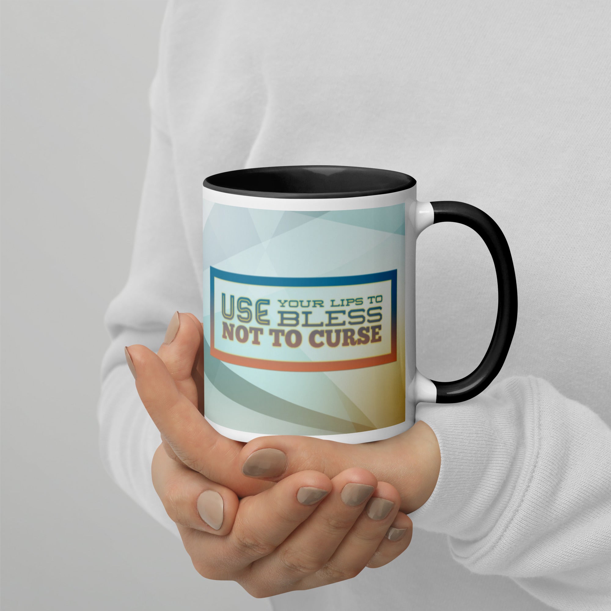 GloWell Designs - Motivational Quote - Mug with Color Inside - Bless - GloWell Designs