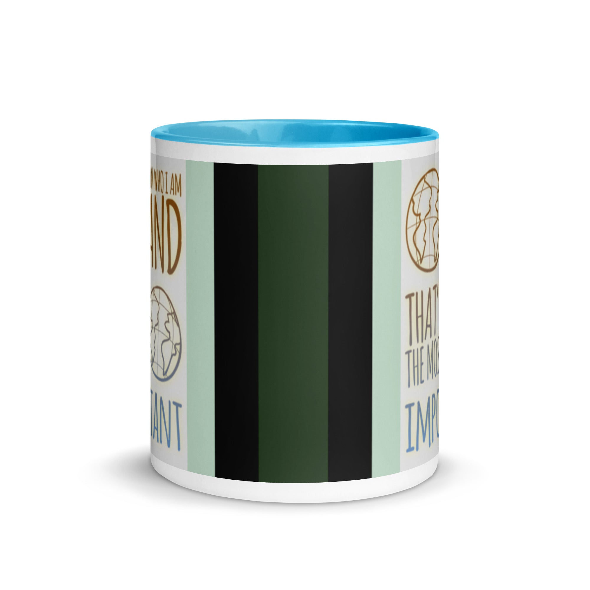 GloWell Designs - Mug with Color Inside - Affirmation Quote - I Am Who I Am - GloWell Designs