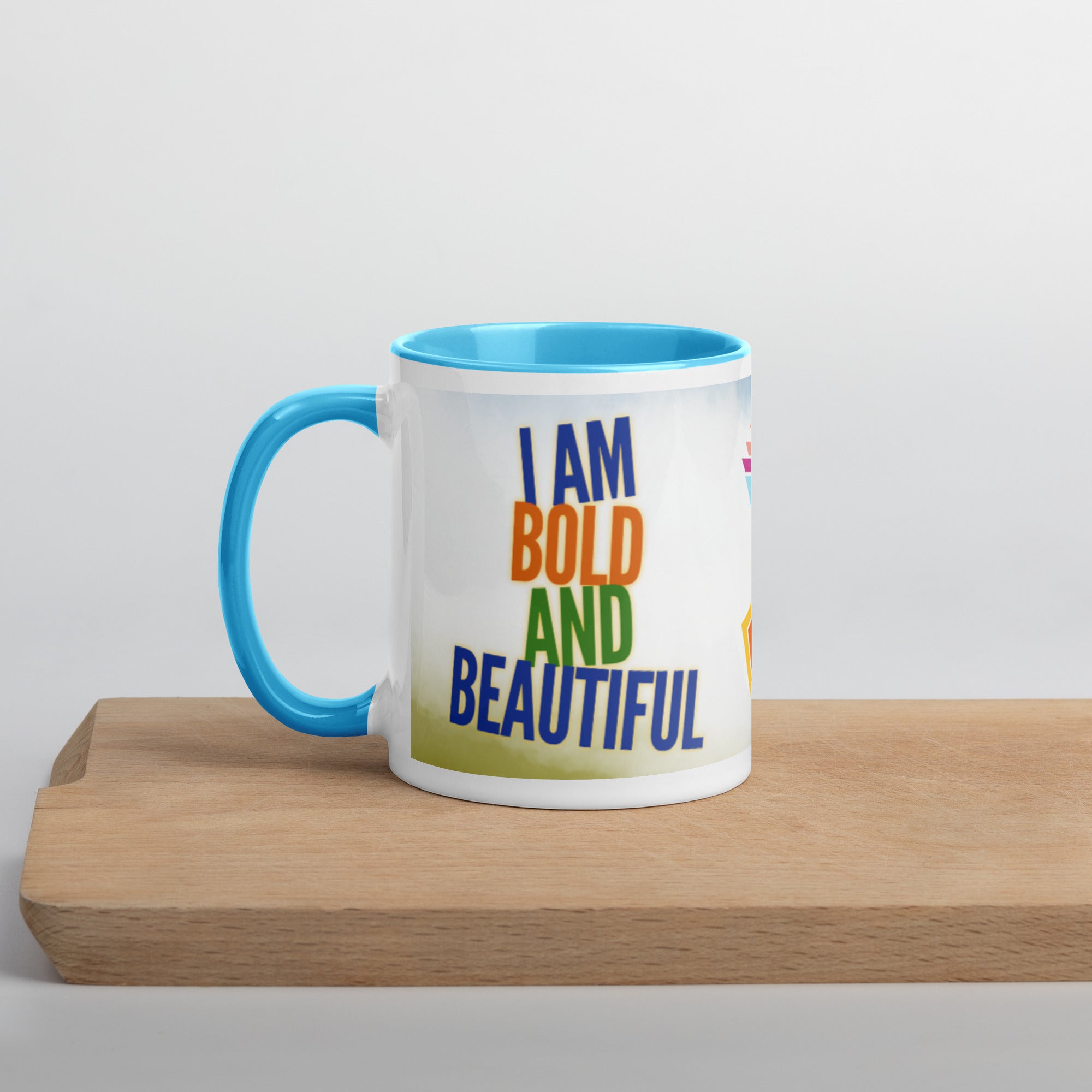 GloWell Designs - Mug with Color Inside - Affirmation Quote - Bold & Beautiful - GloWell Designs