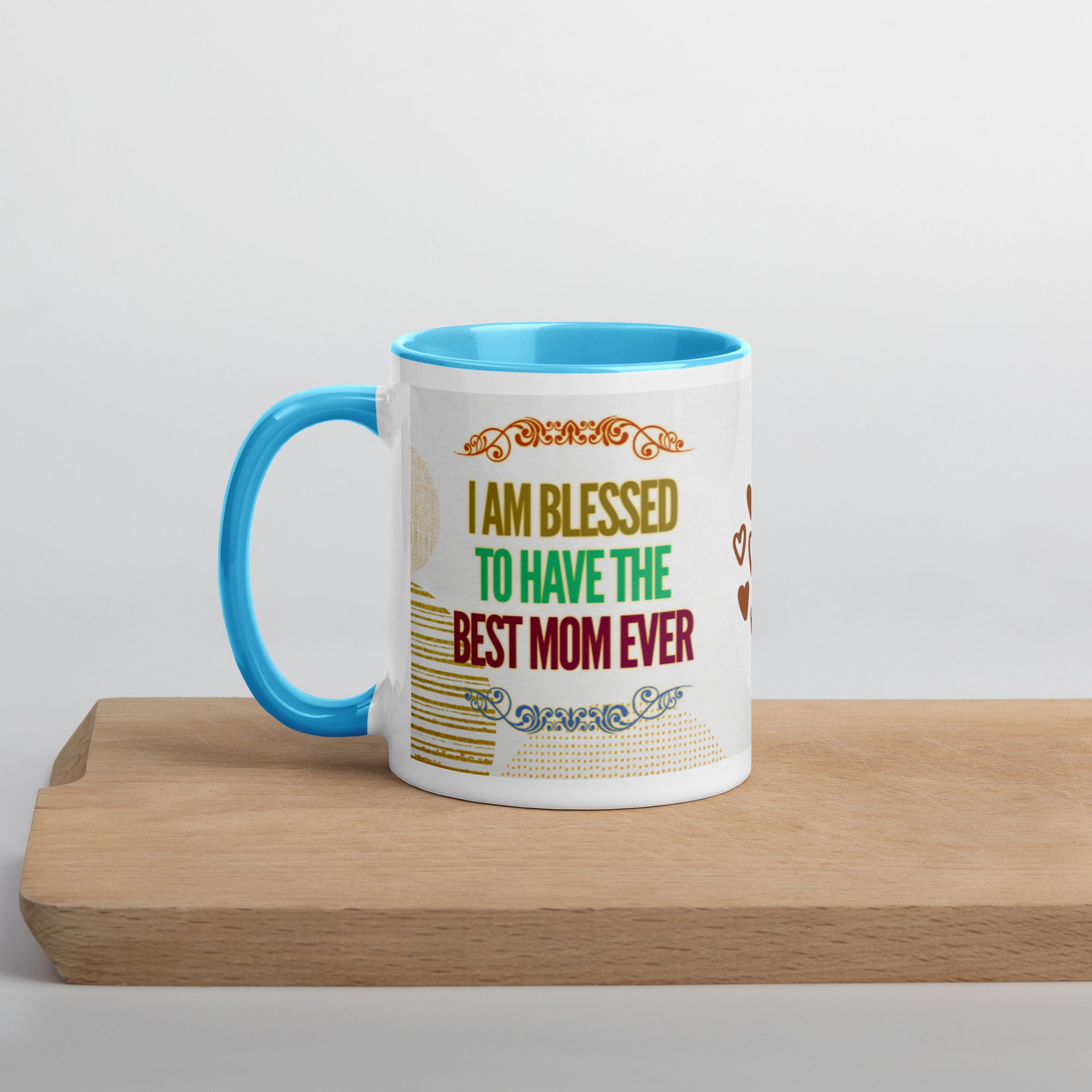 GloWell Designs - Mug with Color Inside - Affirmation Quote - Gift - Best Mom Ever - GloWell Designs