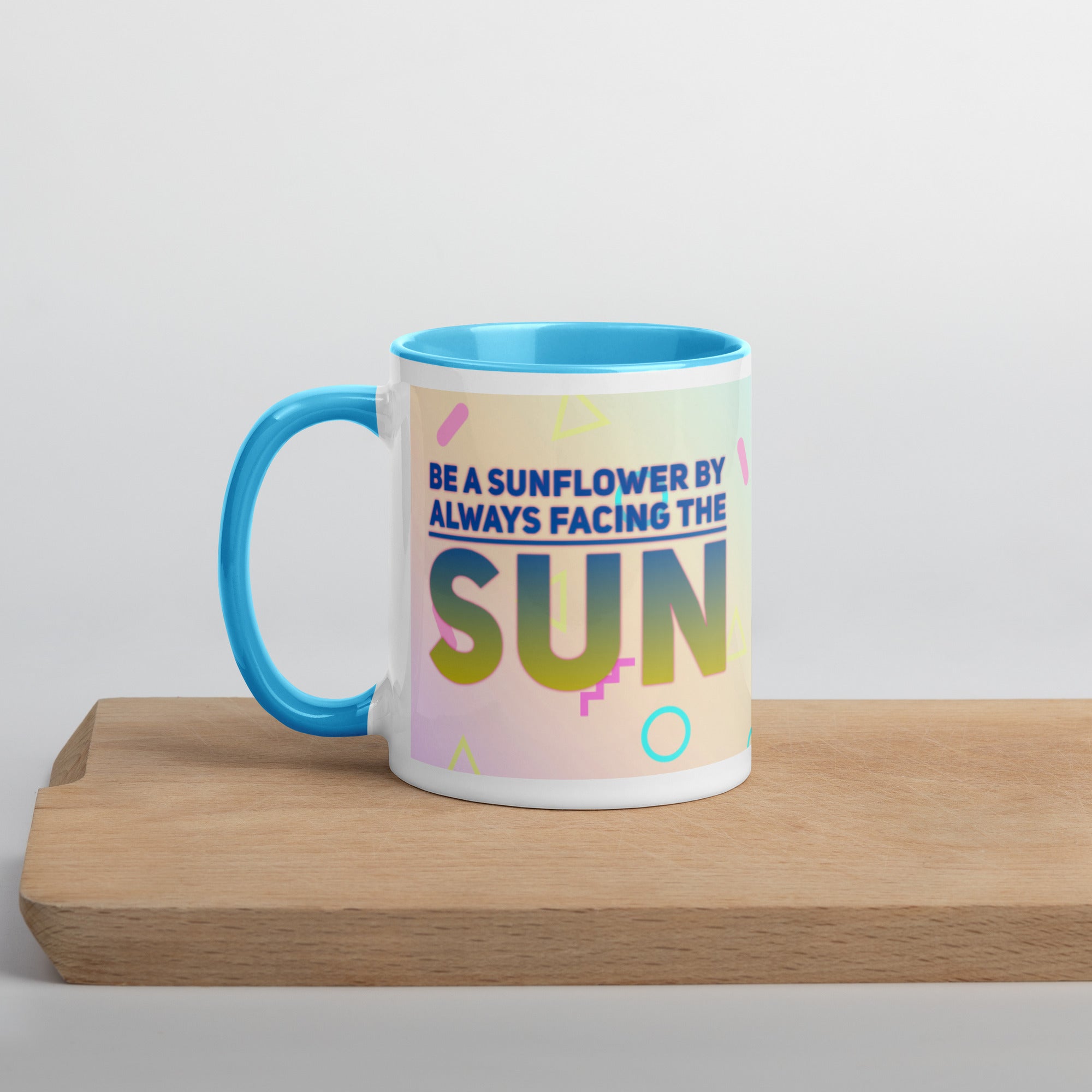 GloWell Designs - Mug with Color Inside - Motivational Quote - Be A Sunflower - GloWell Designs