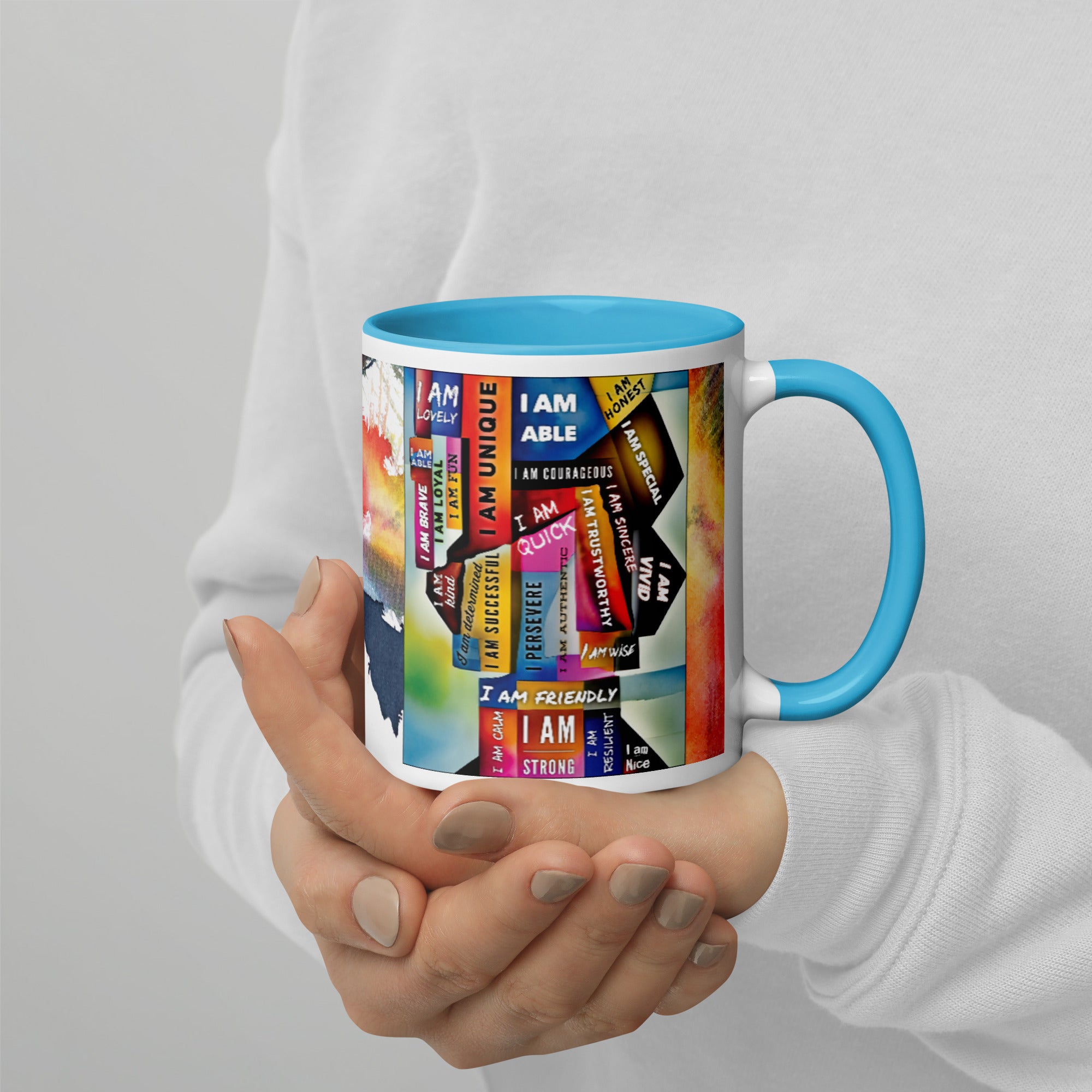 GloWell Designs - Mug with Color Inside - Affirmation Quote - I Am - GloWell Designs
